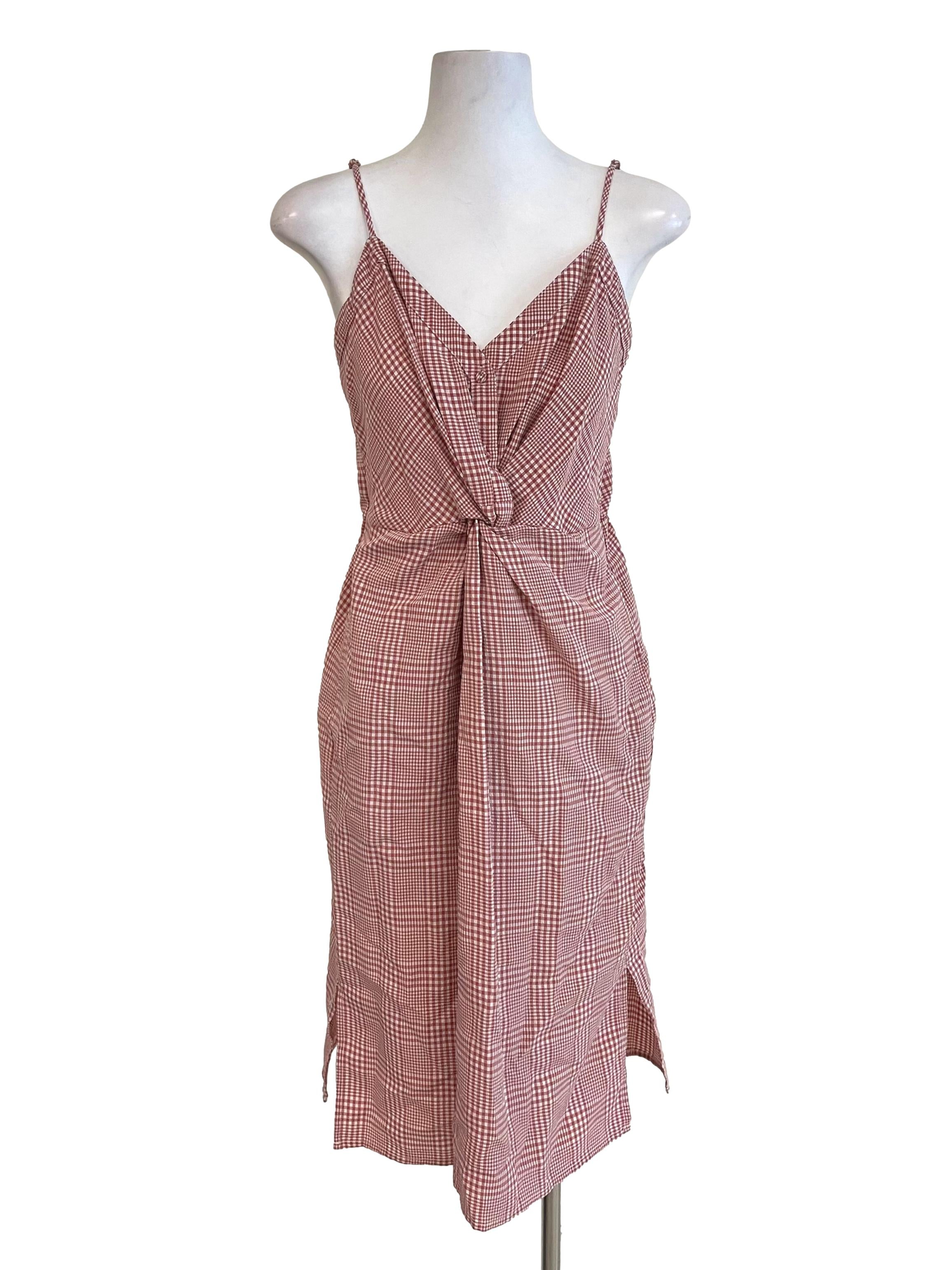 Rouge Checks Knot Cami Dress