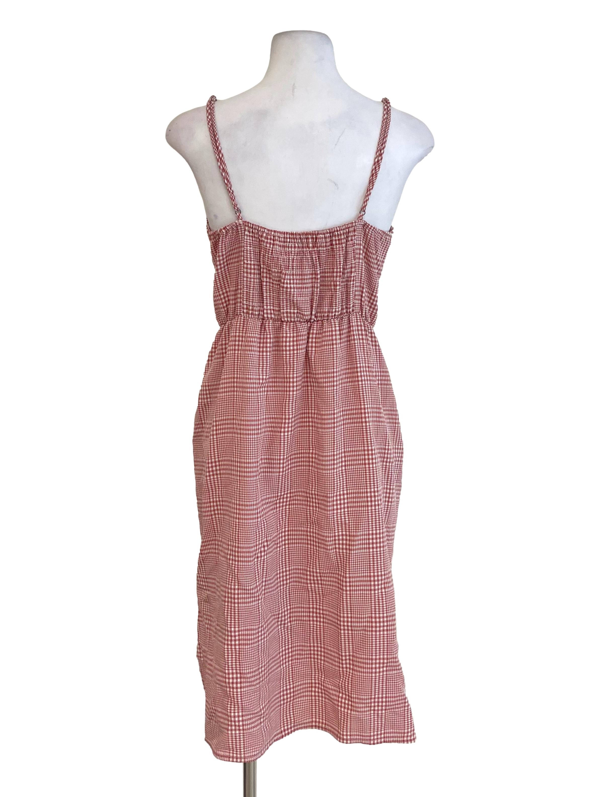 Rouge Checks Knot Cami Dress