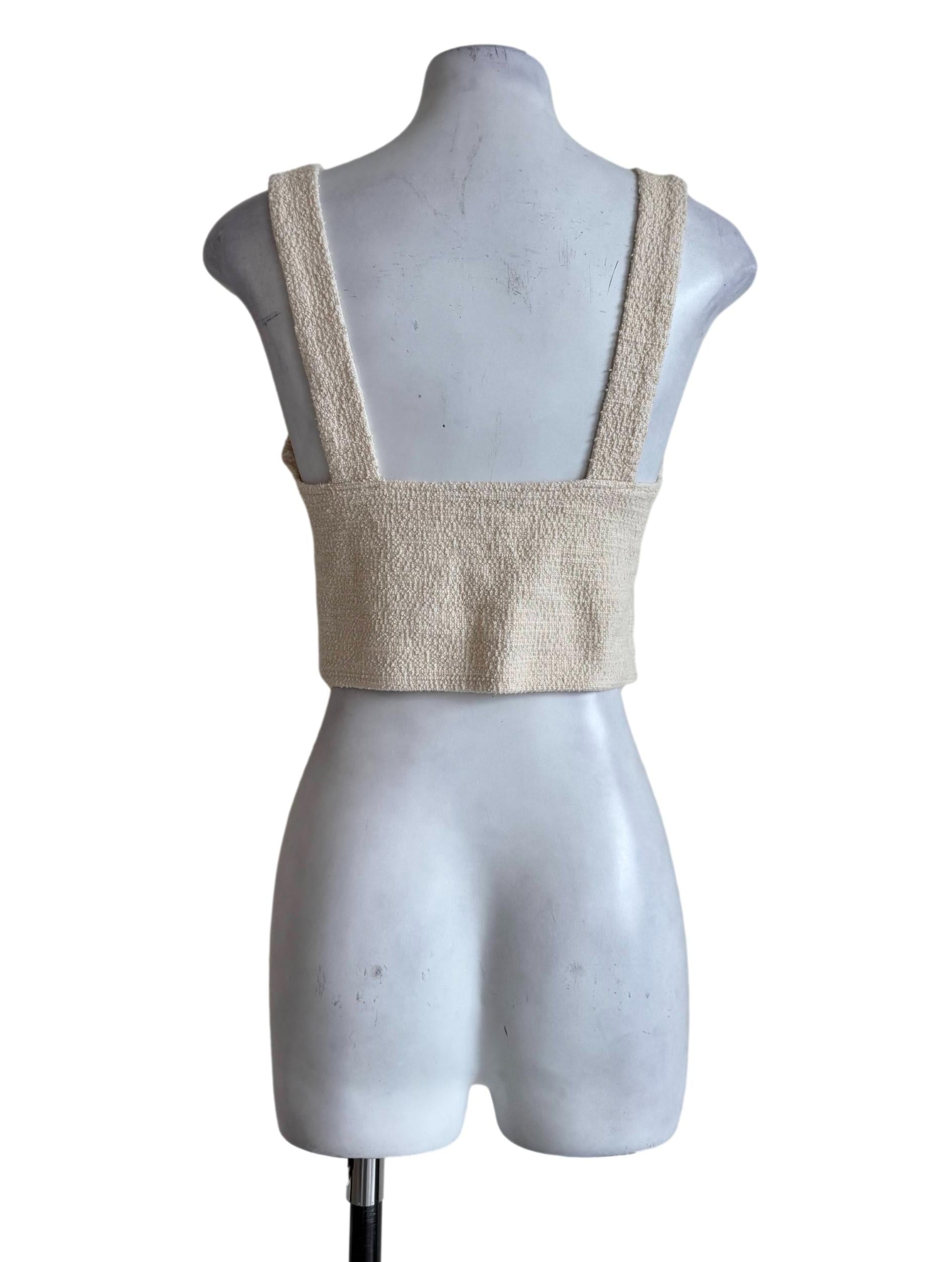 Fluffy Beige Sweetheart Neck Corset