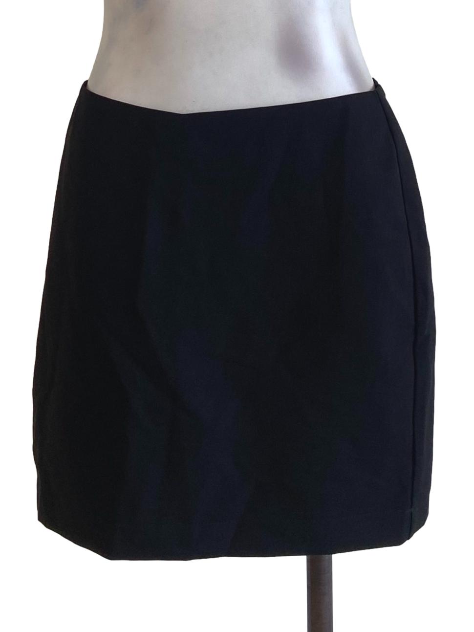 Black Twill Flip Skirt