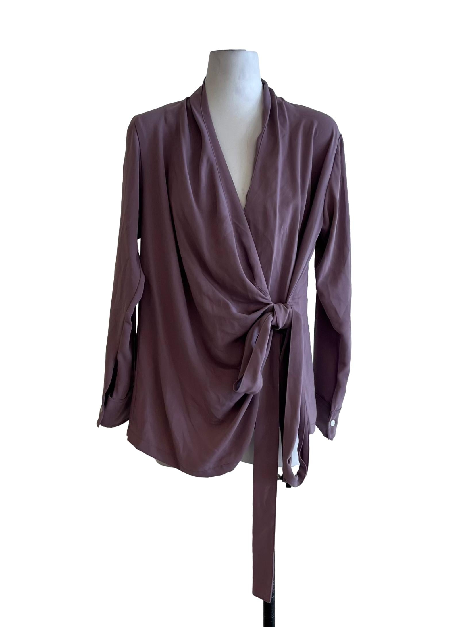 Heather Purple V-Neckline Blouse