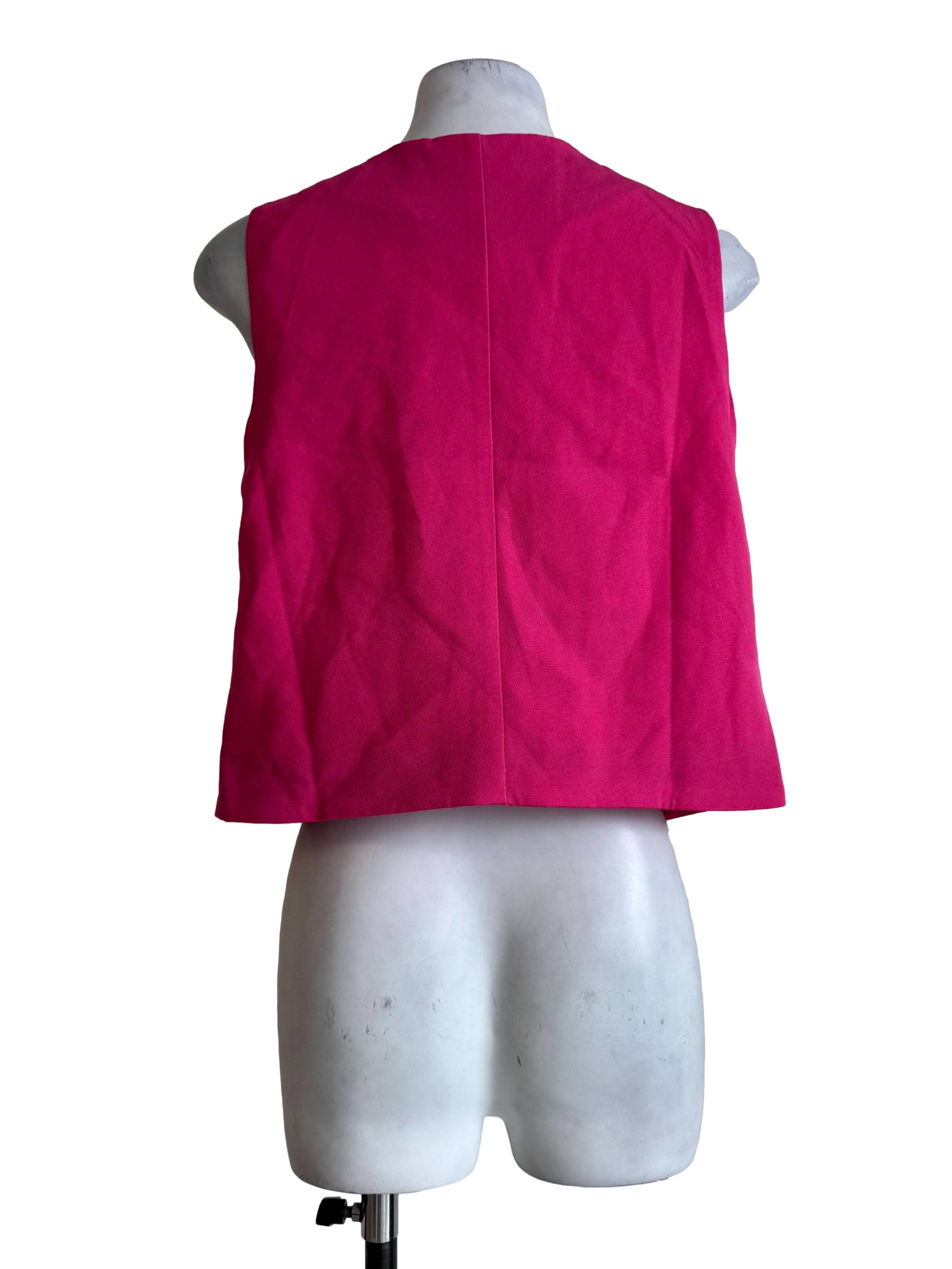 Hot Pink V Neck Vest