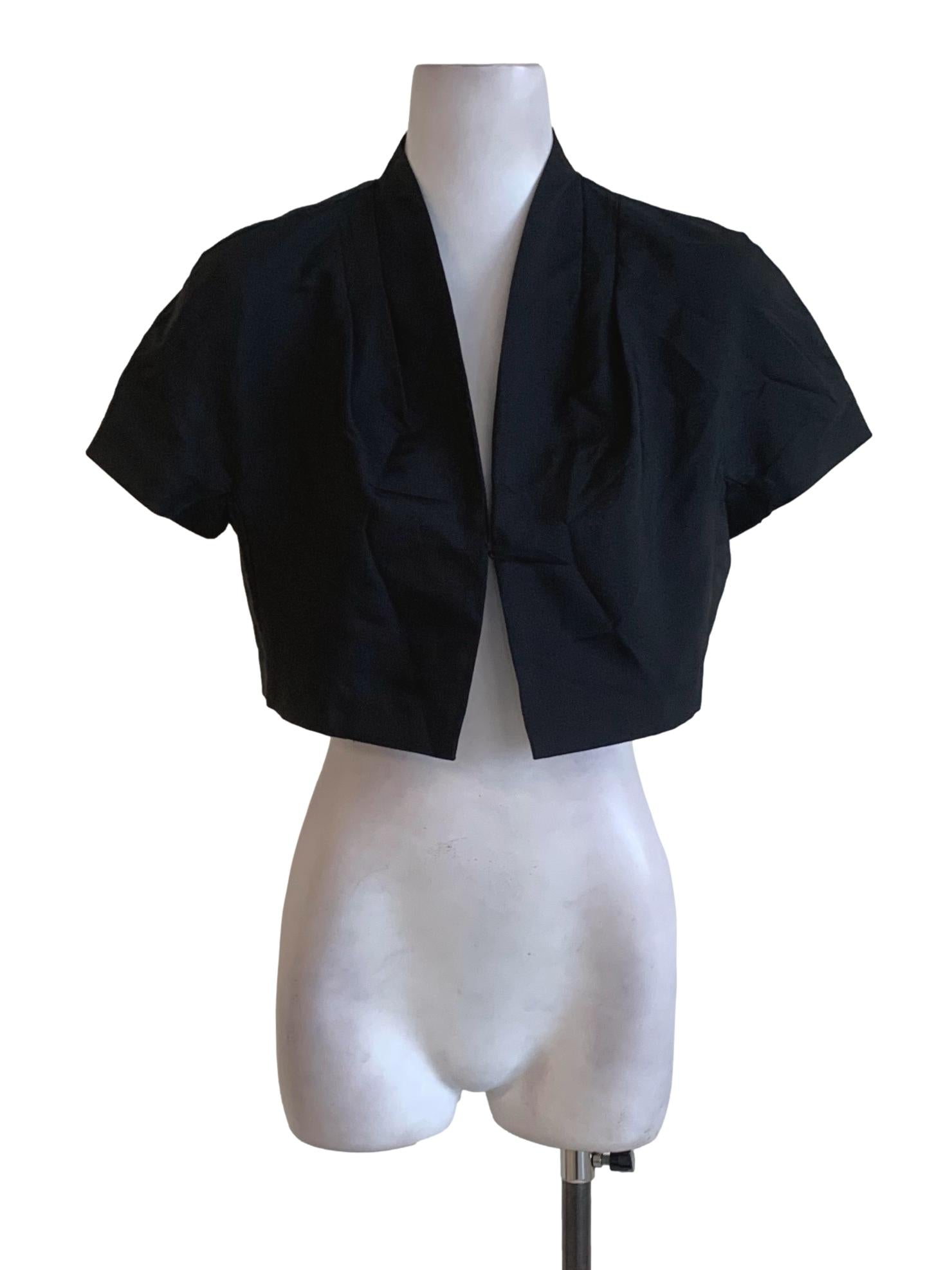 Black Crop Blouse