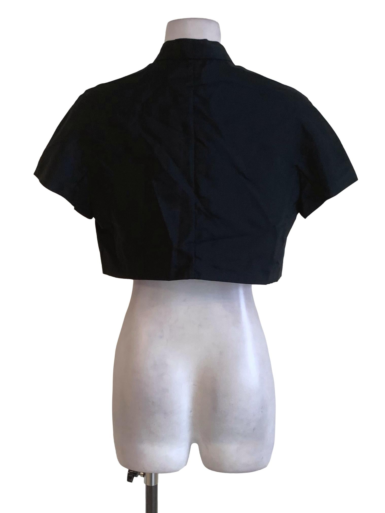 Black Crop Blouse