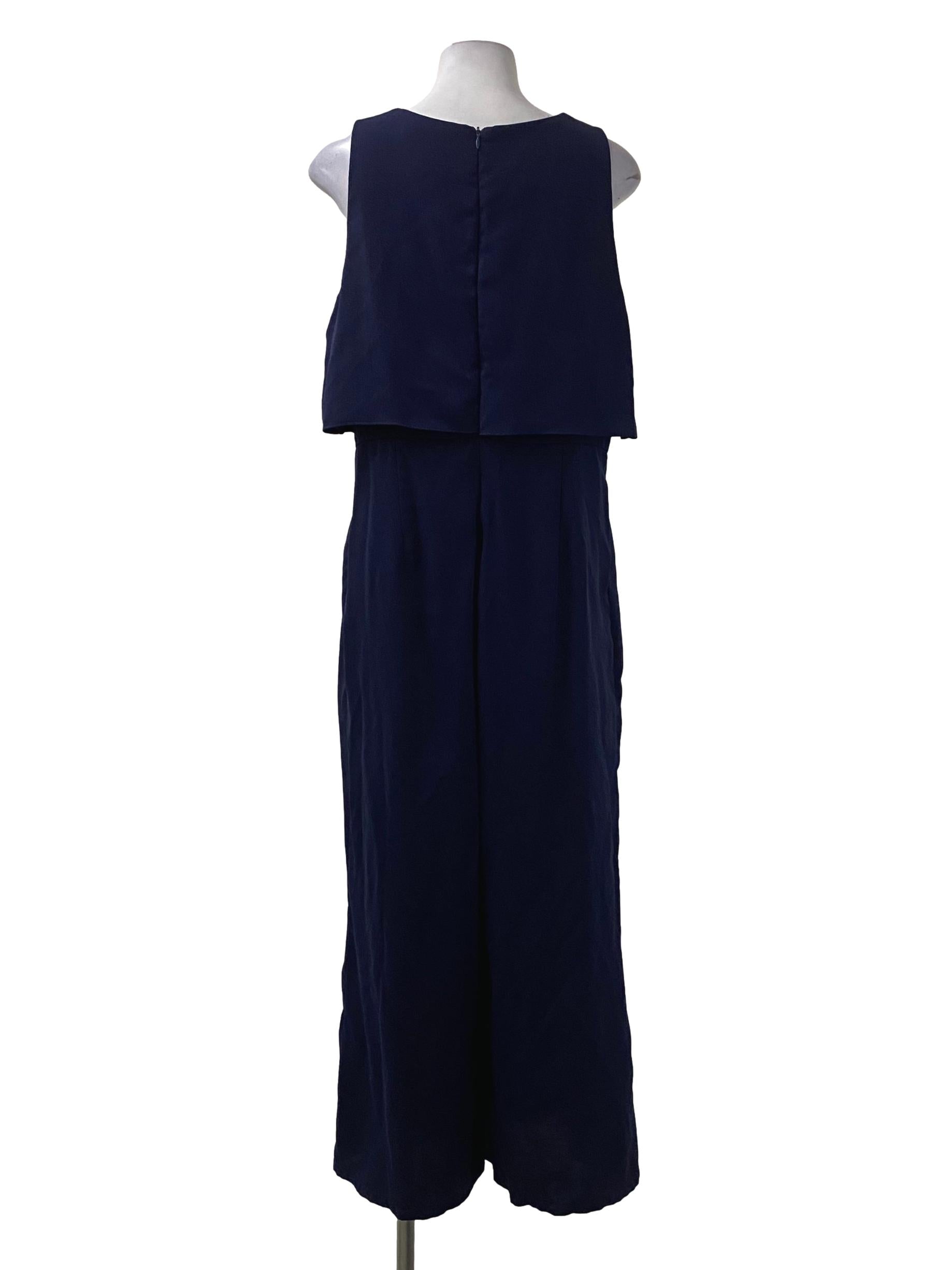 Navy Blue Sleeveless Jumpsuit