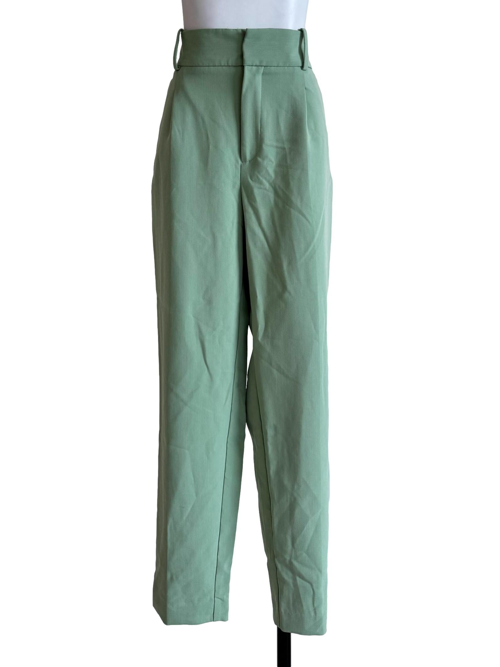 Summer Green Carrot Cut Pants