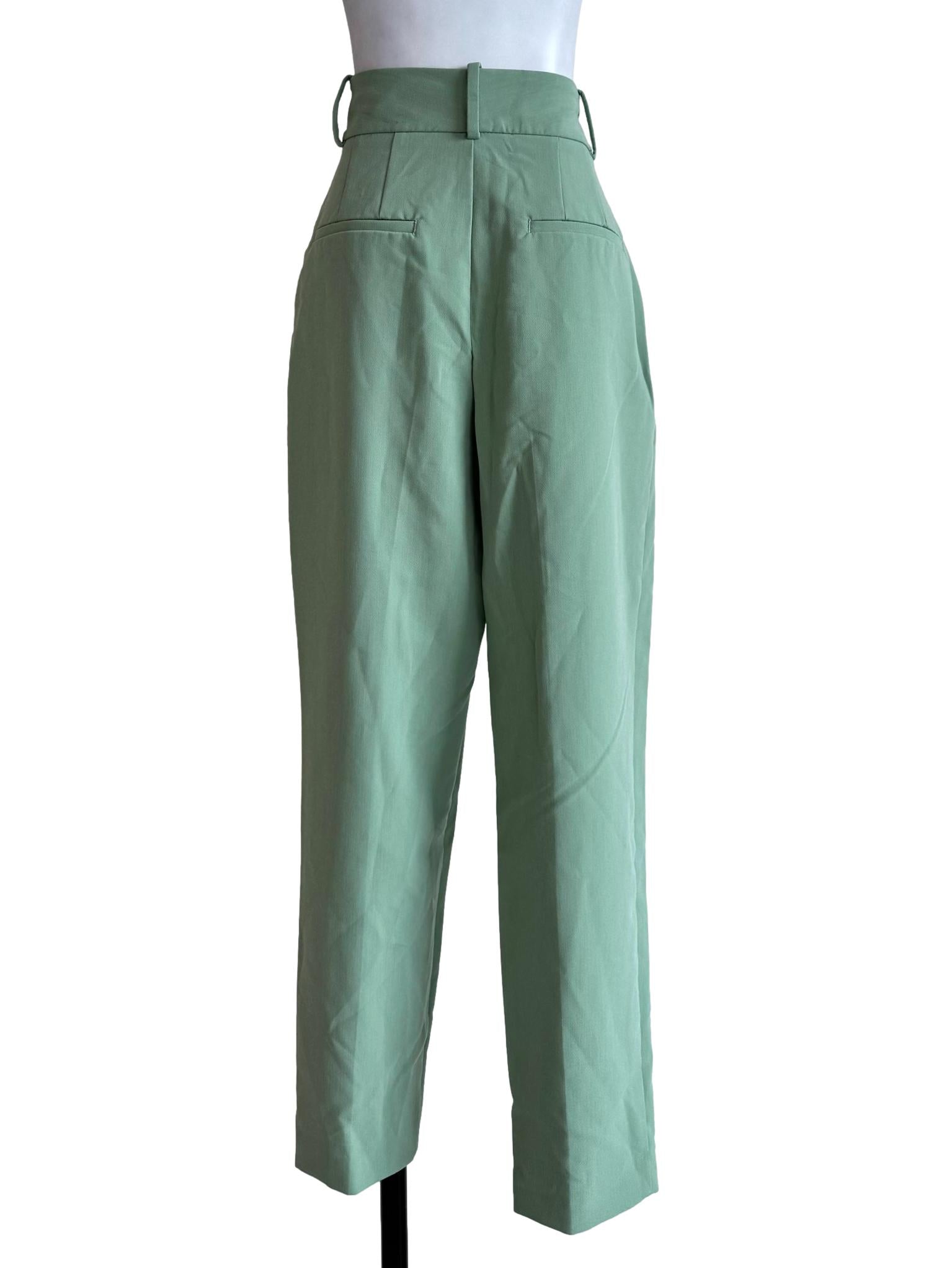Summer Green Carrot Cut Pants