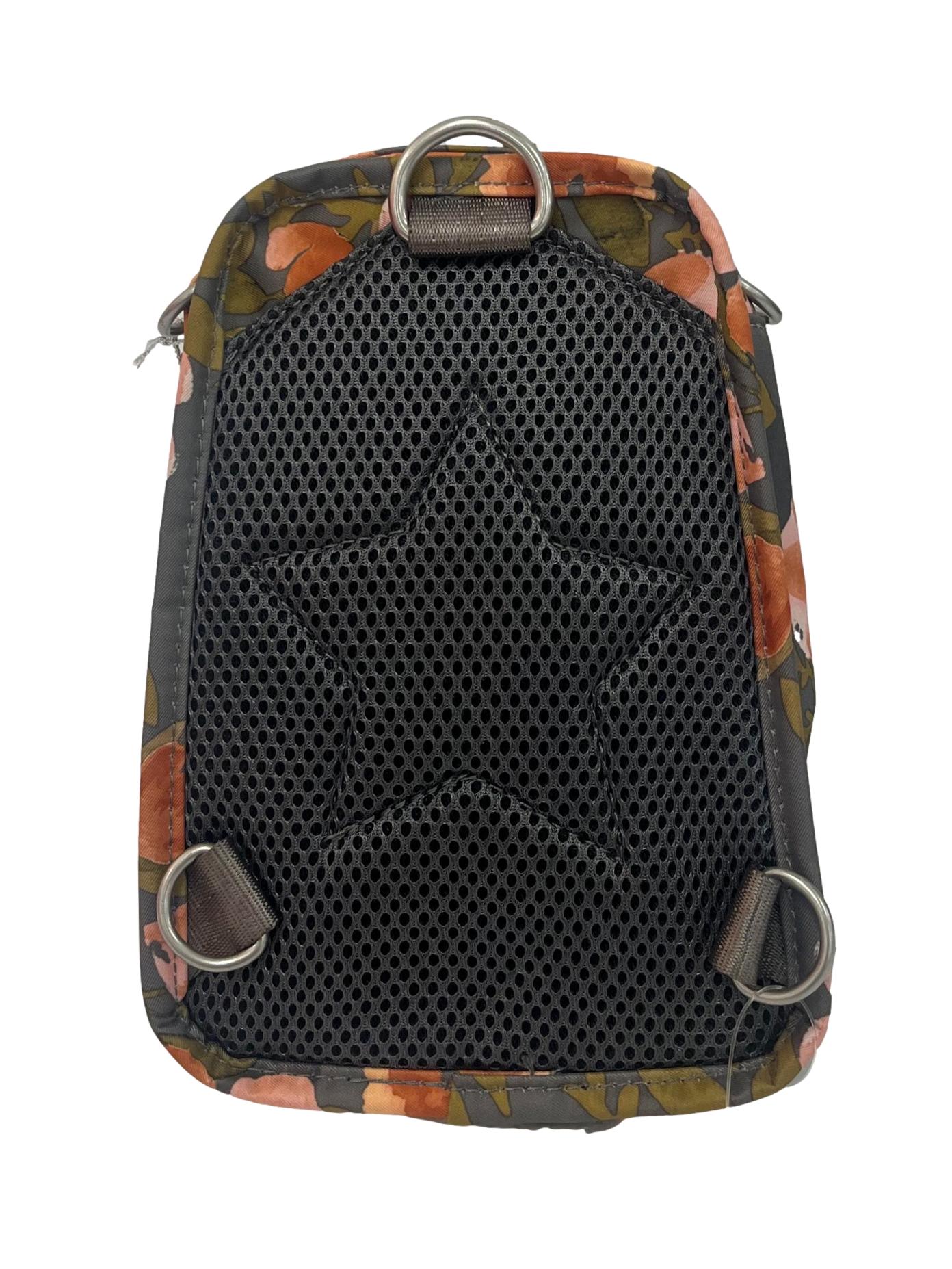 Grey Floral  Be Right Back Mini Crossbody Bag