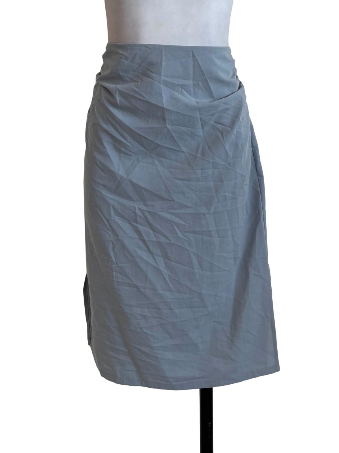 Dusty Blue Gathered Skirt