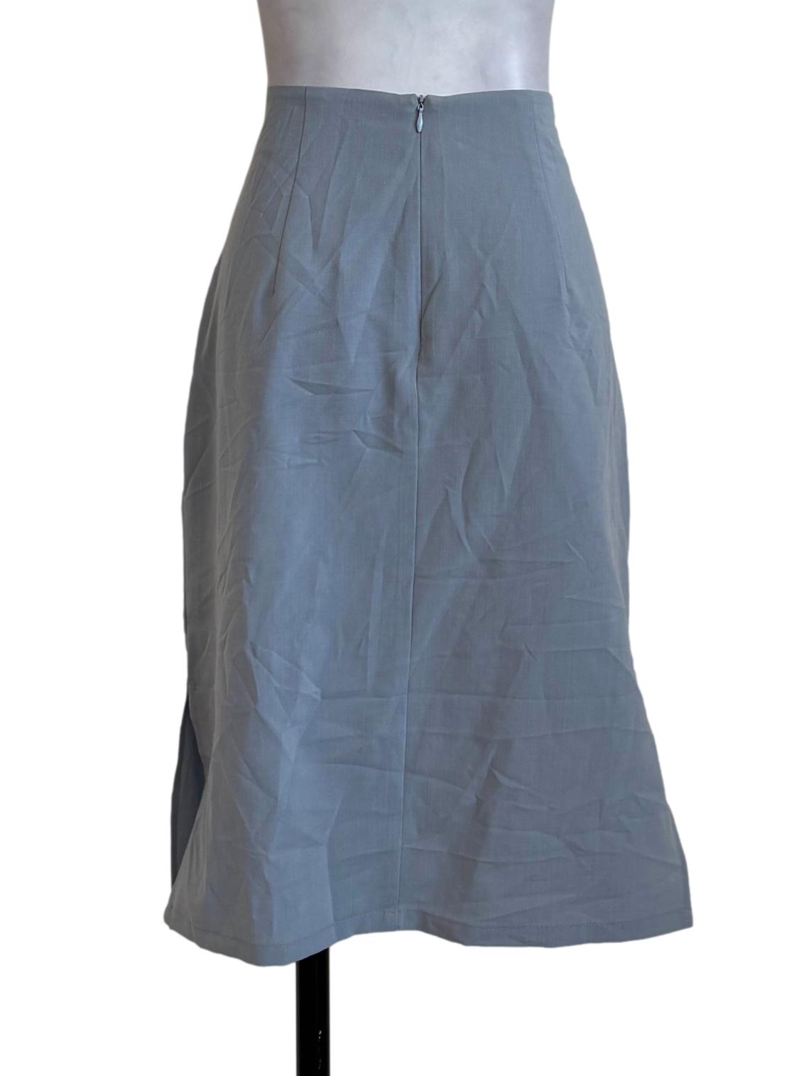 Dusty Blue Gathered Skirt