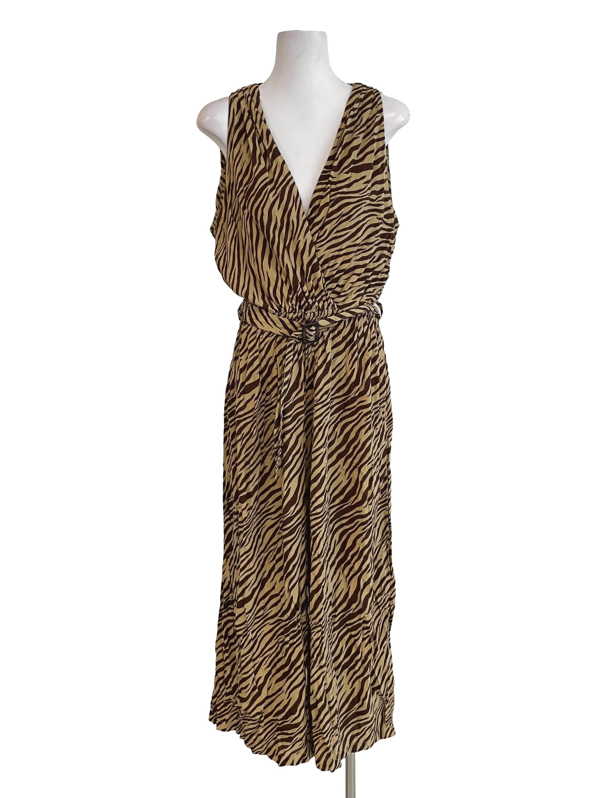 Bumblebee Zebra Draped Jumpsuit