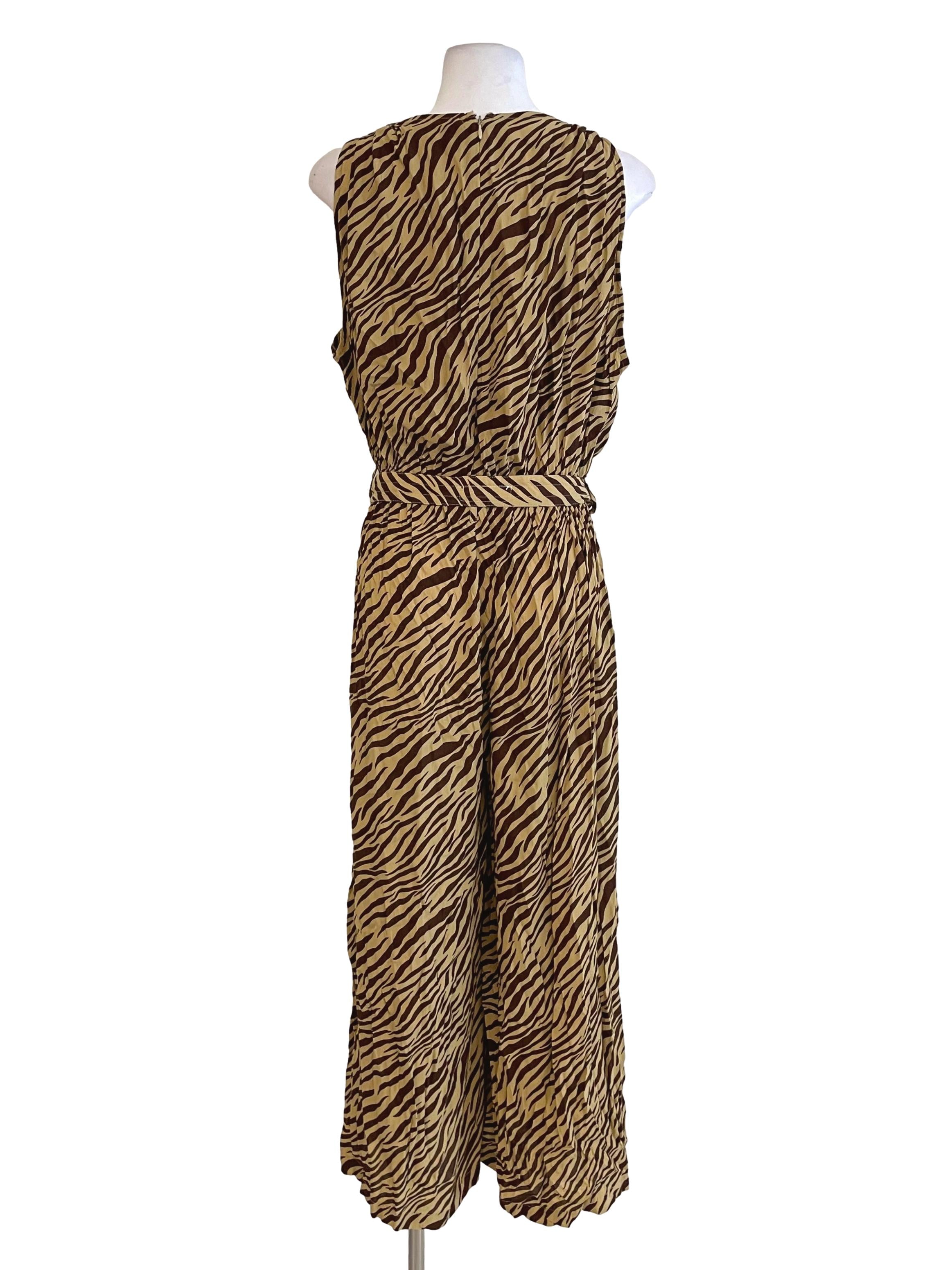 Bumblebee Zebra Draped Jumpsuit