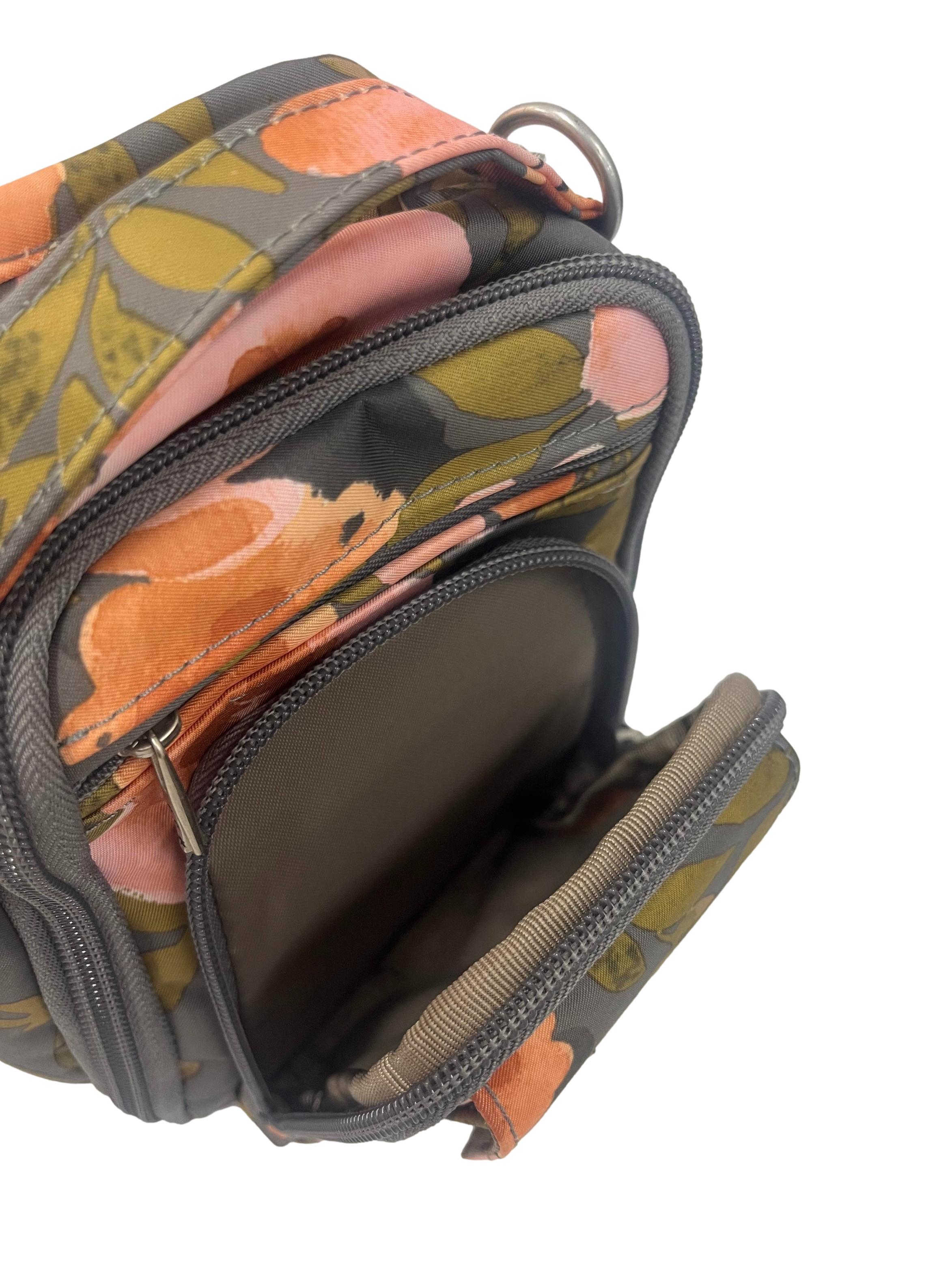 Grey Floral  Be Right Back Mini Crossbody Bag