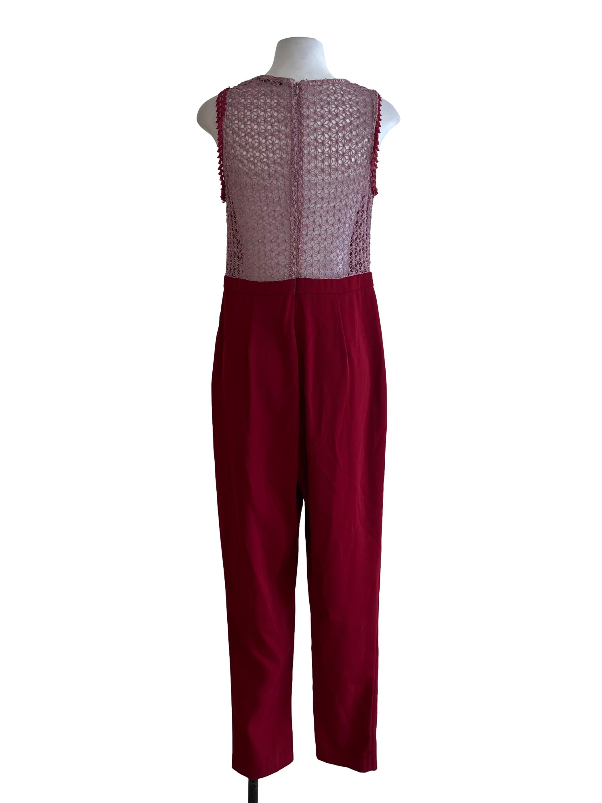Red Lace Jumpsuit