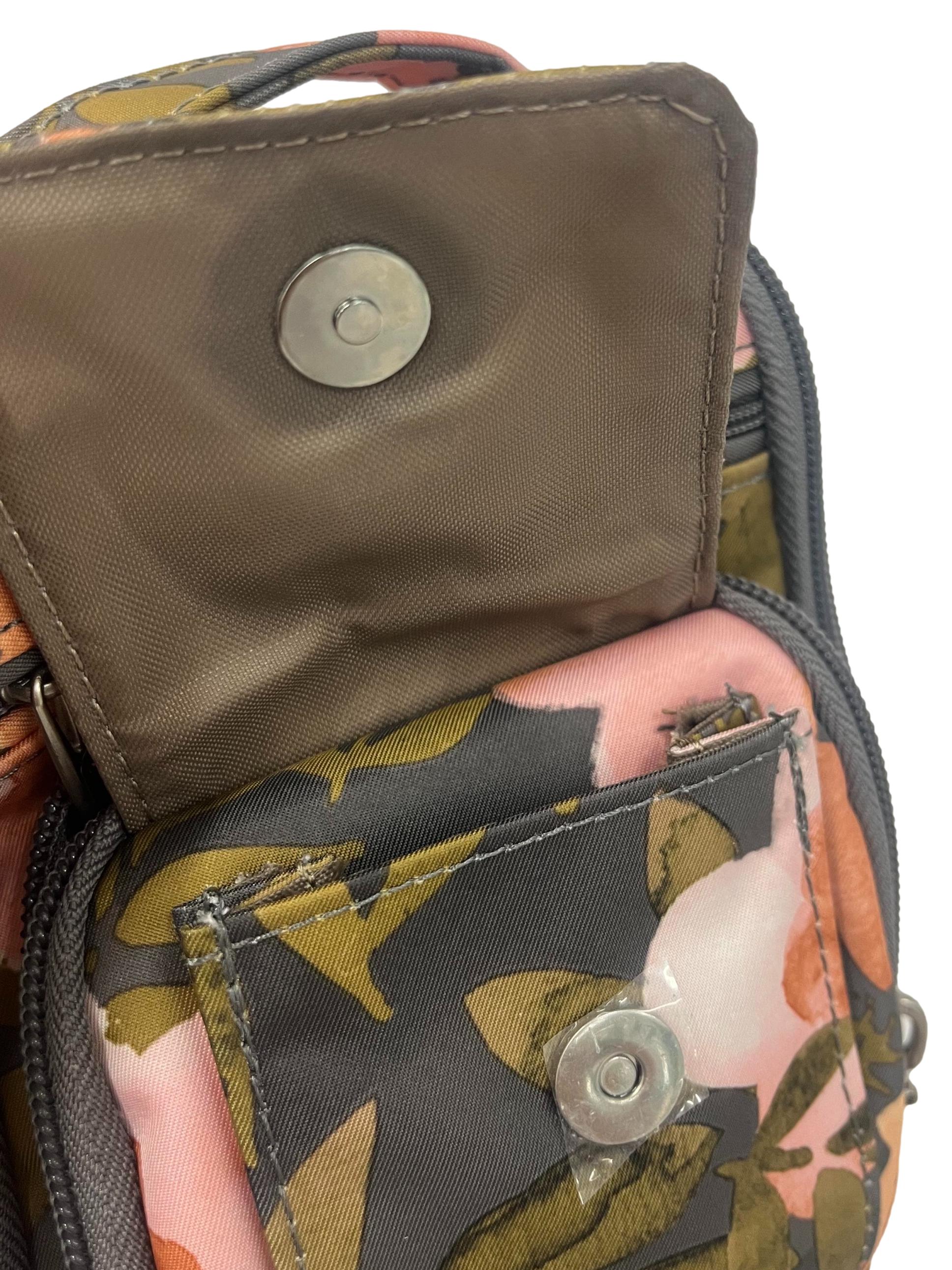 Grey Floral  Be Right Back Mini Crossbody Bag