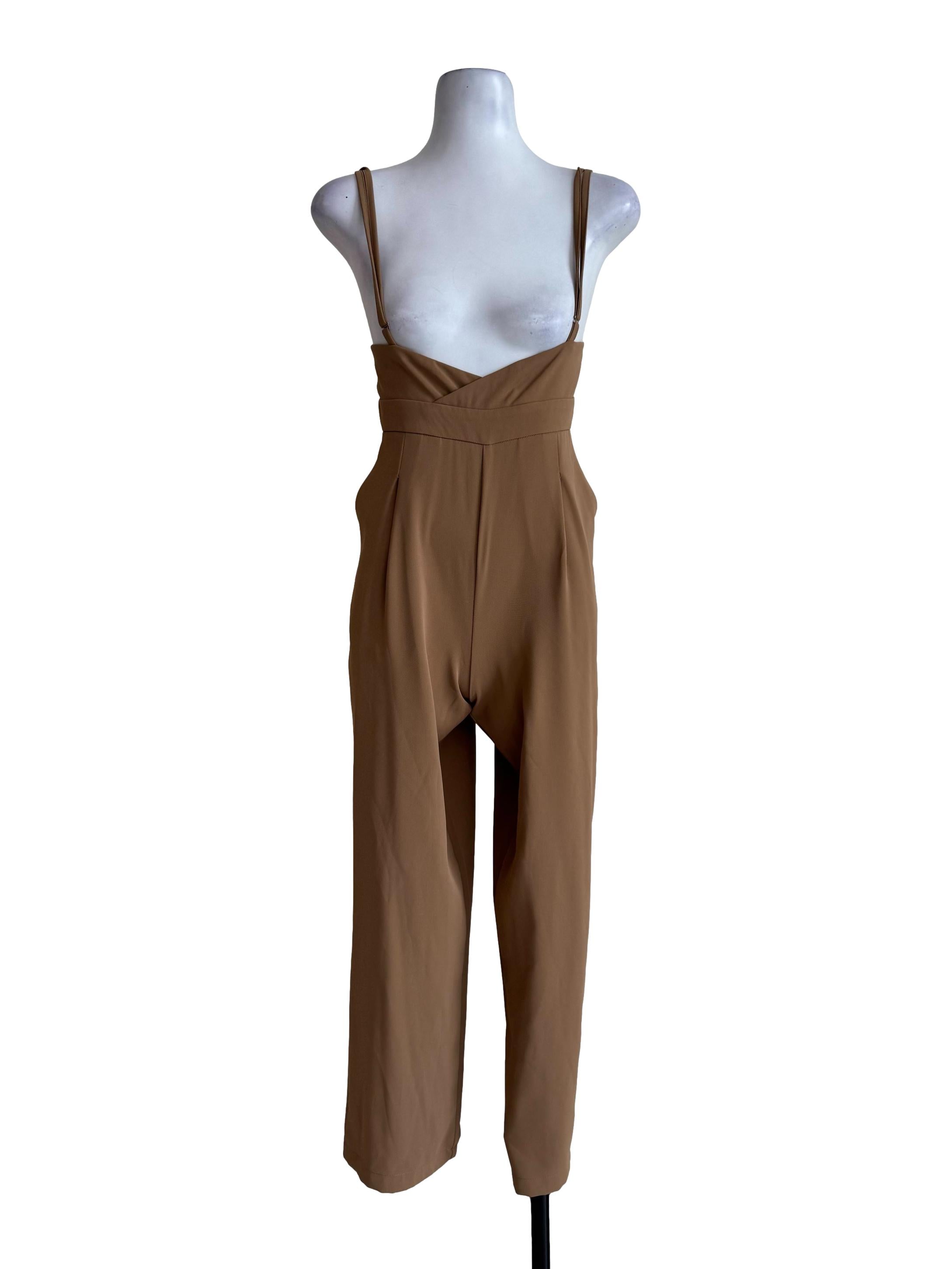 Burned Toast Spaghetti Strap Jumpsuit
