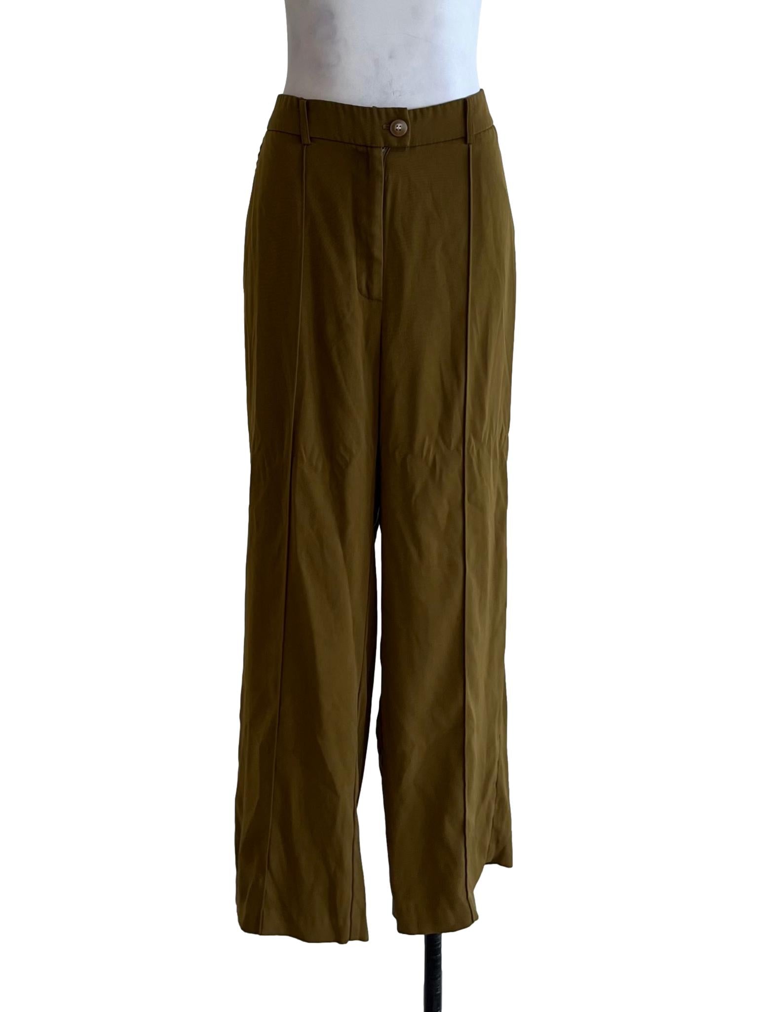 Coffee Brown Plain Formal Pants