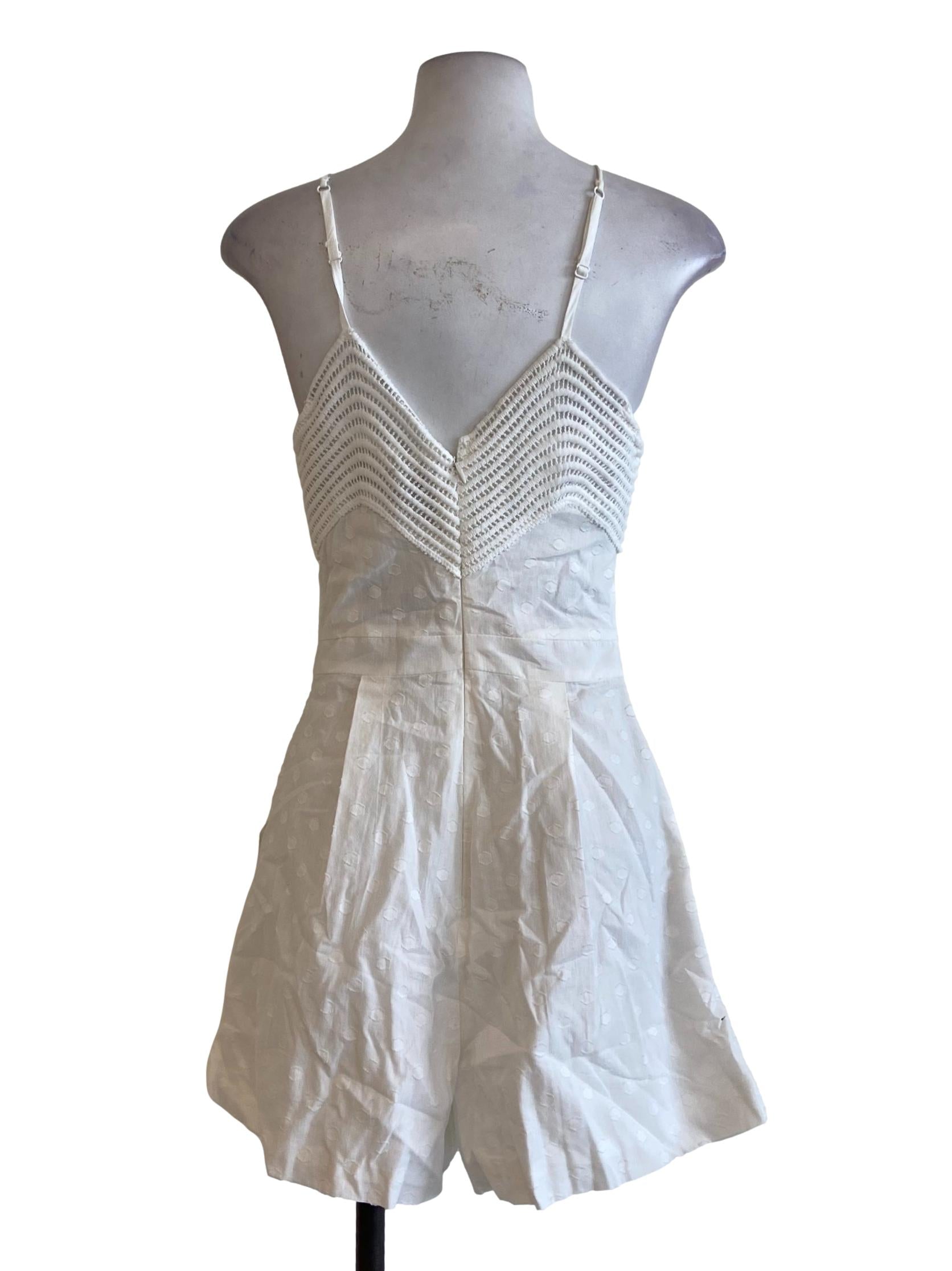 White Halter Neck Rompers