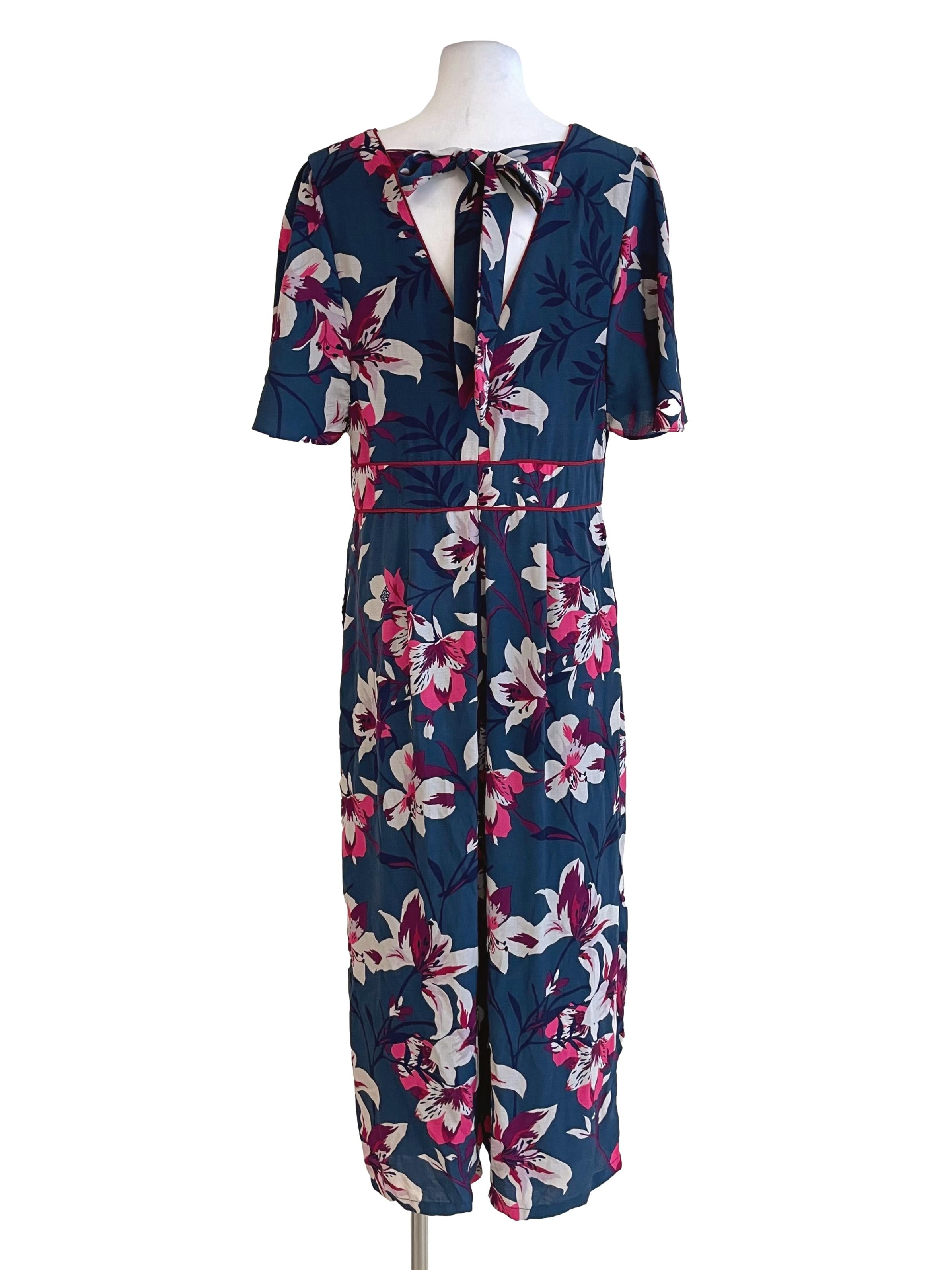 Aegean Floral V Neck Jumpsuit