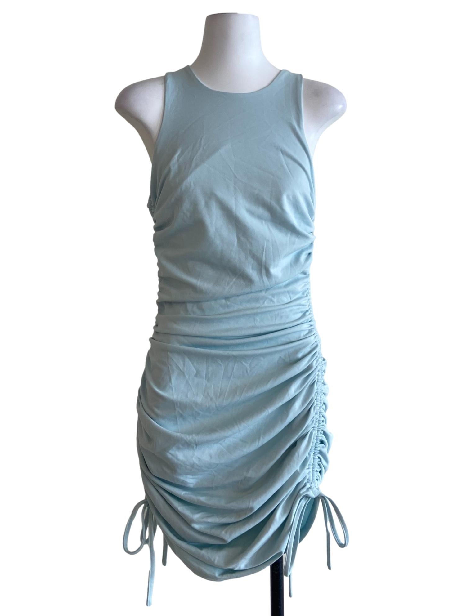 Mint Blue Sleeveless Bodycon Dress