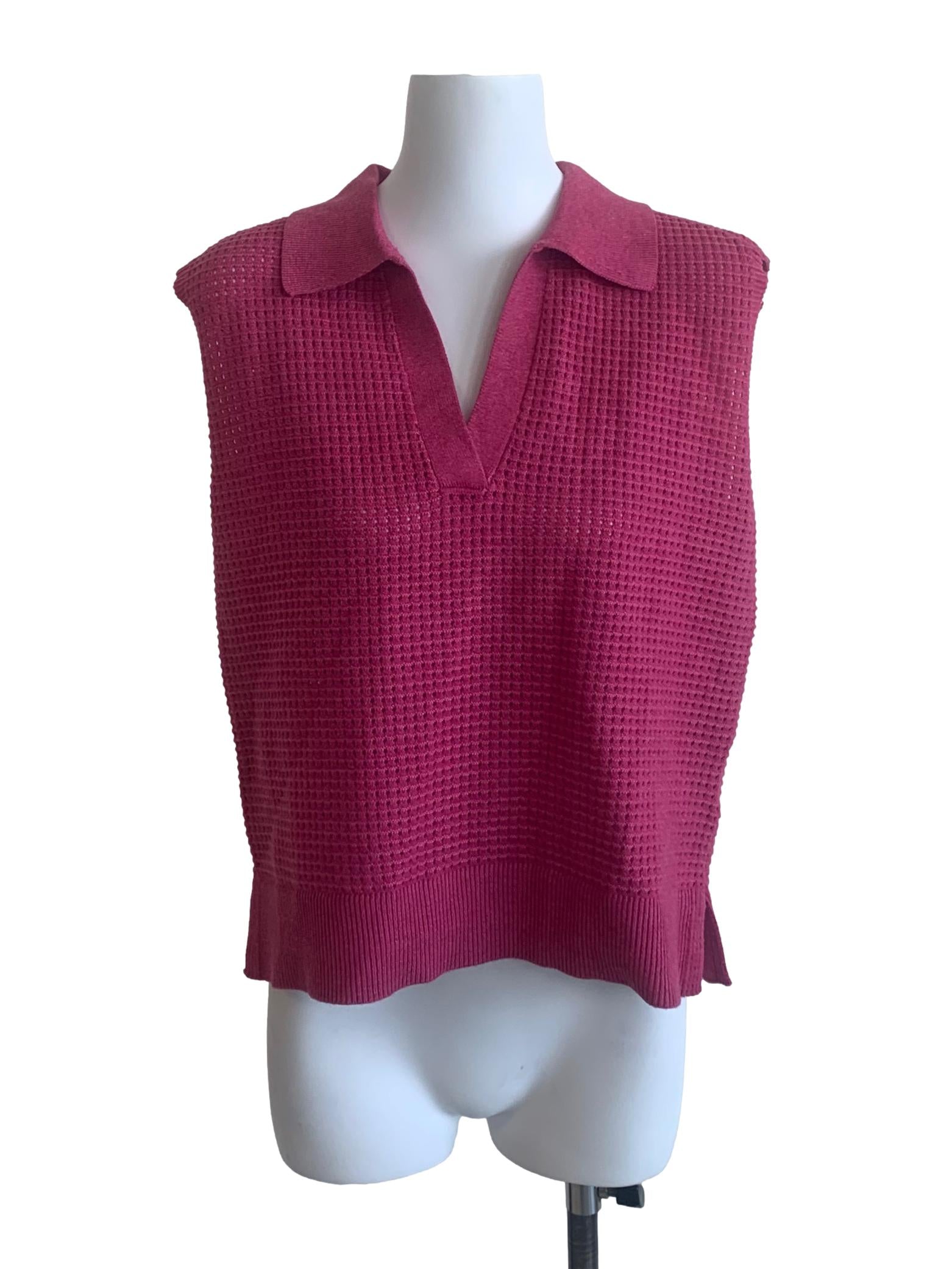 Hot Pink Knitted Vest