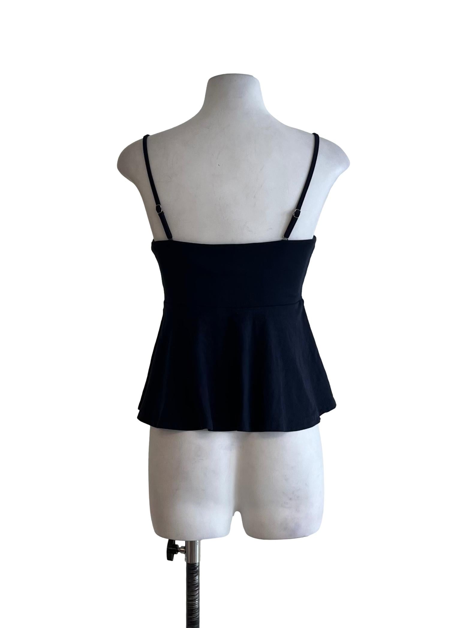 Navy Blue Spaghetti Strap Sleeveless Top