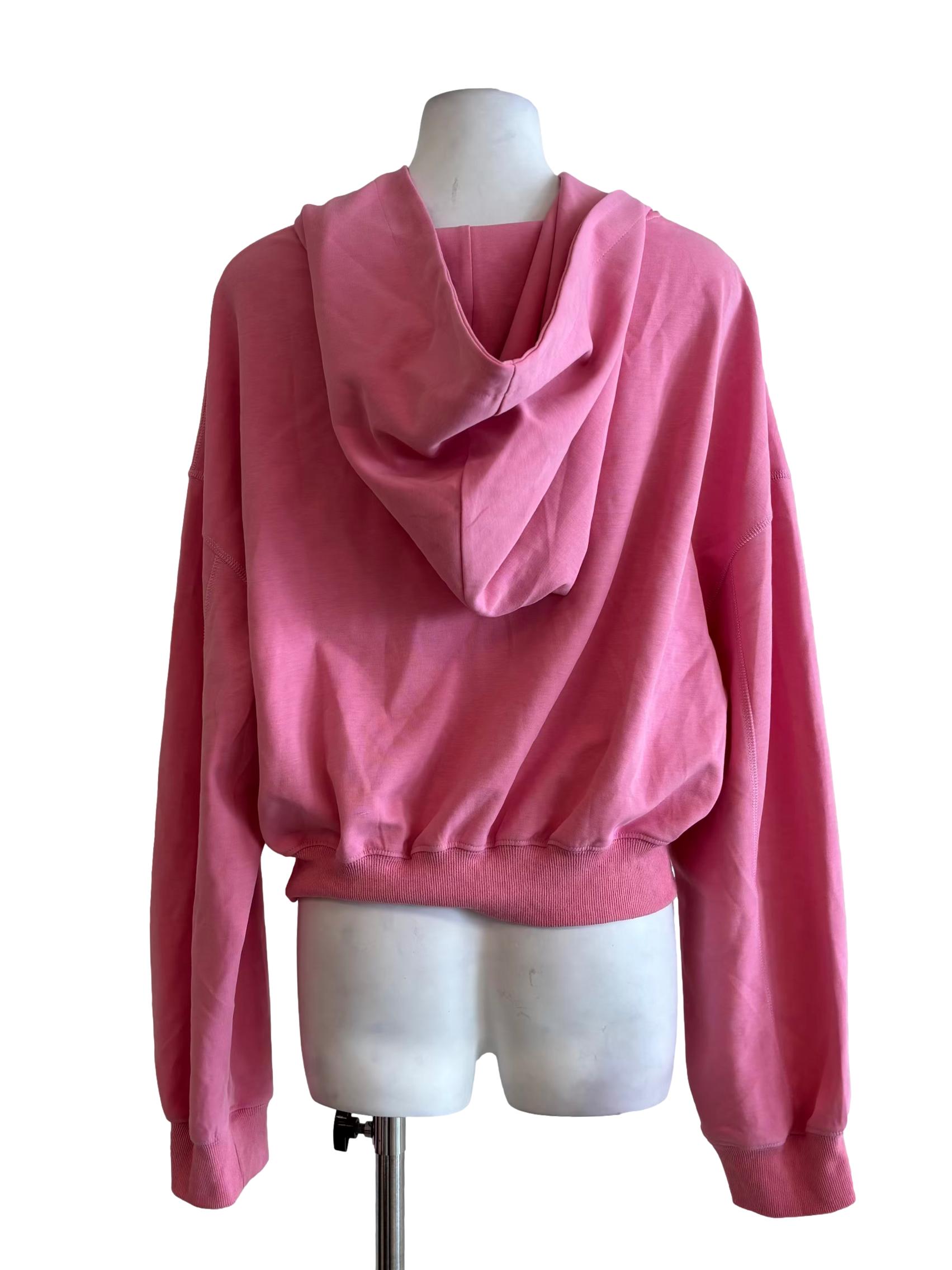 Bubblegum Pink Plain Hoodie