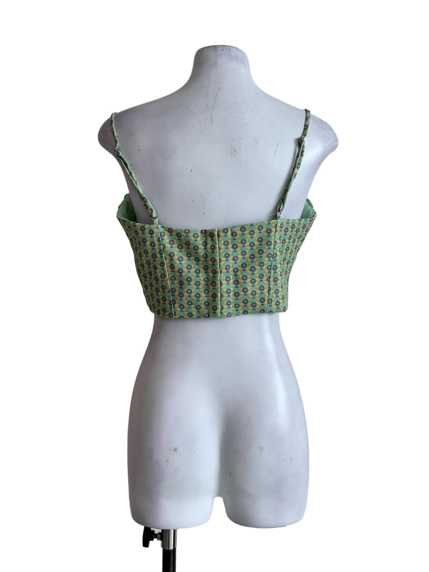 Volt Green With Prints Bralet