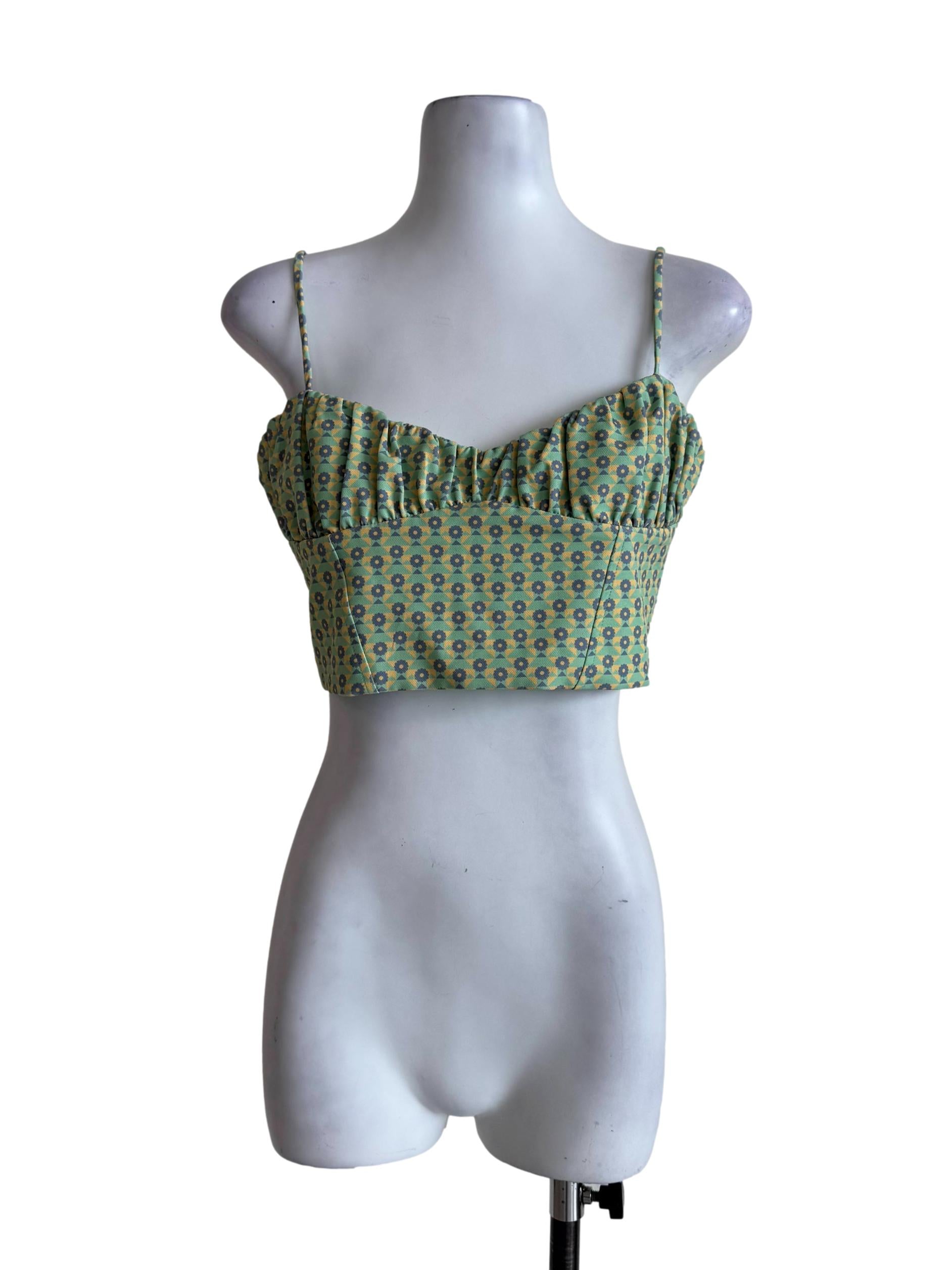 Volt Green With Prints Bralet