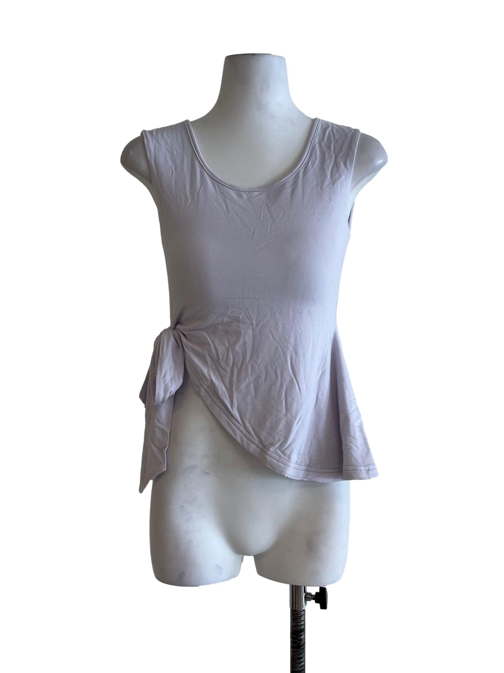 Lilac Purple Scoop Neckline Sleeveless Top