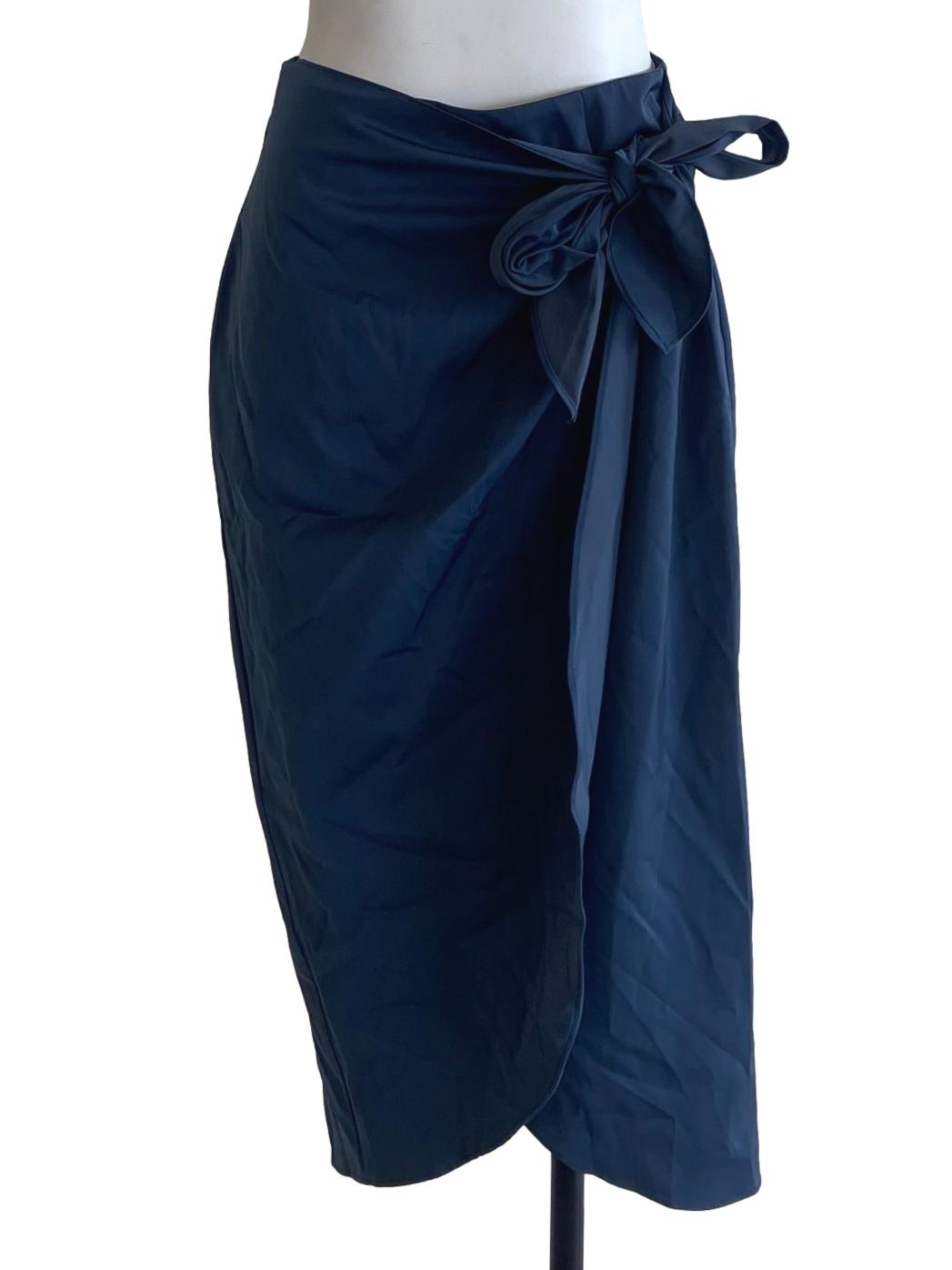Slate Blue Wrap Skirt