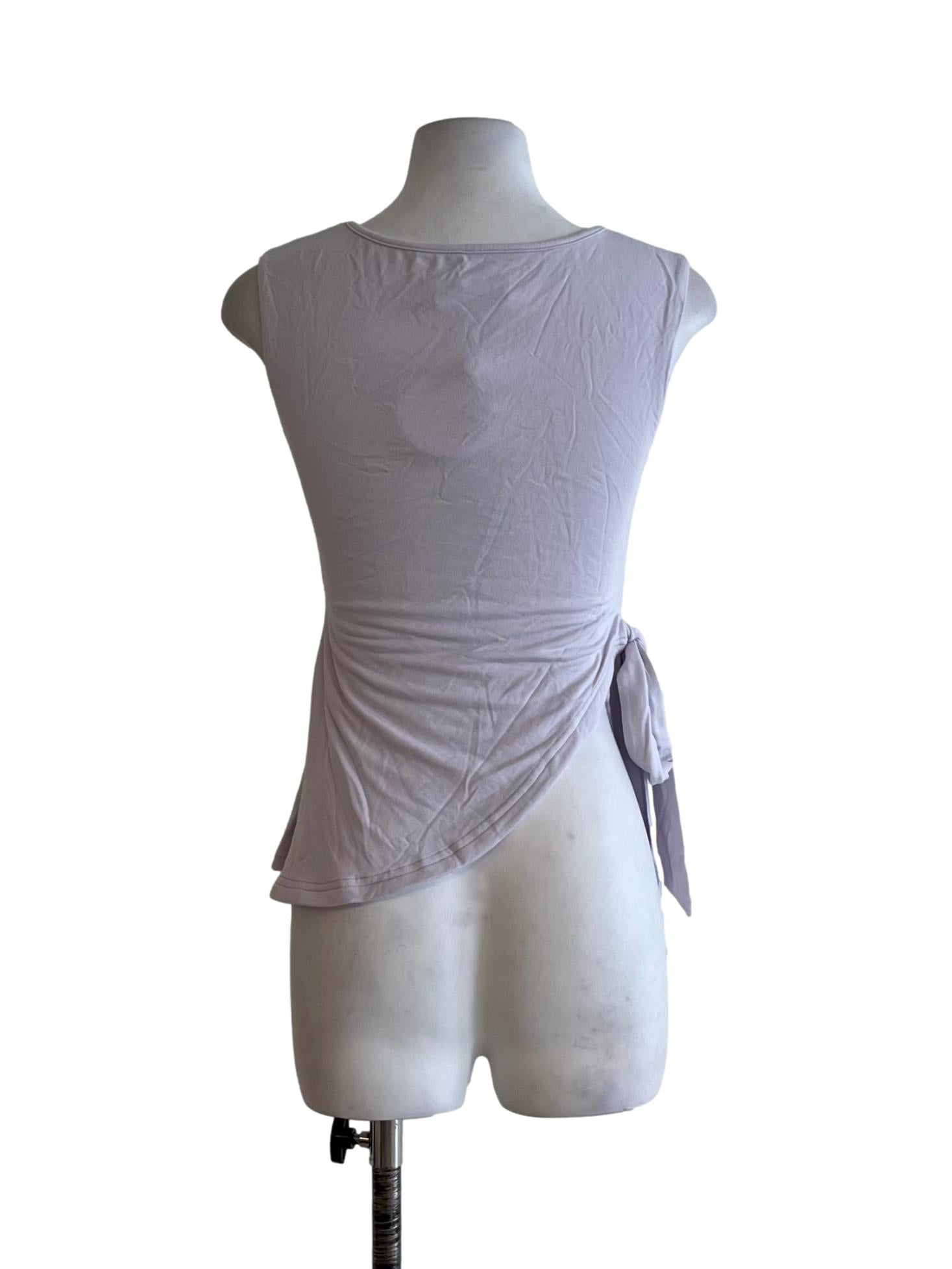 Lilac Purple Scoop Neckline Sleeveless Top