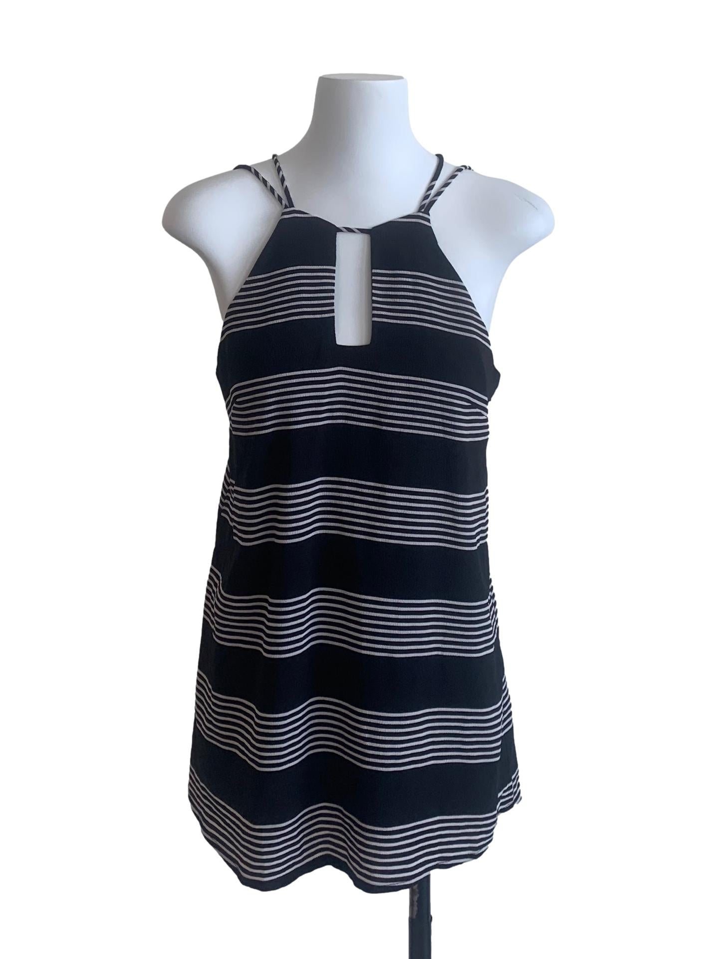 Black Stripe Pattern Top