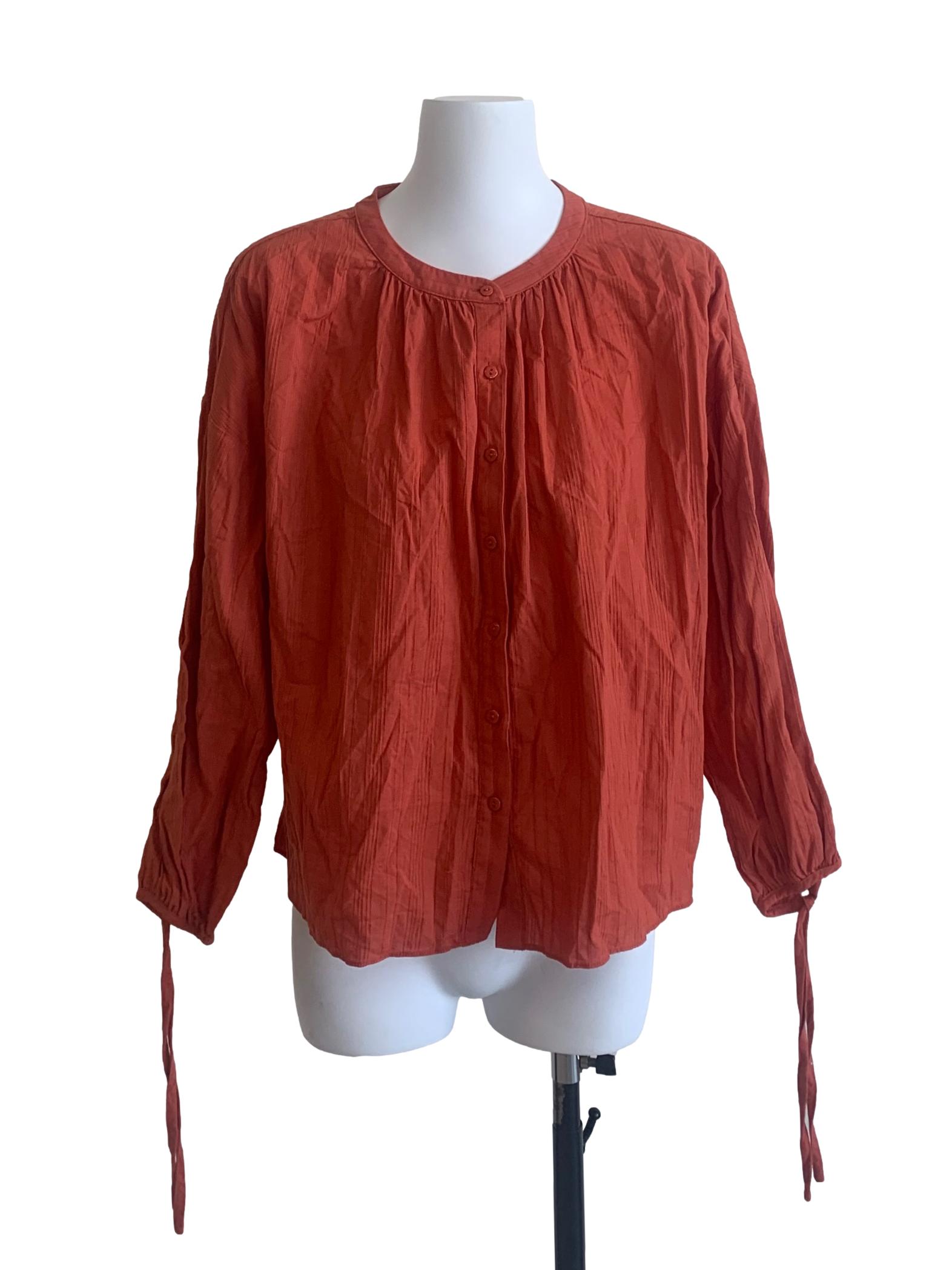 Tiger Orange Round Neck Top