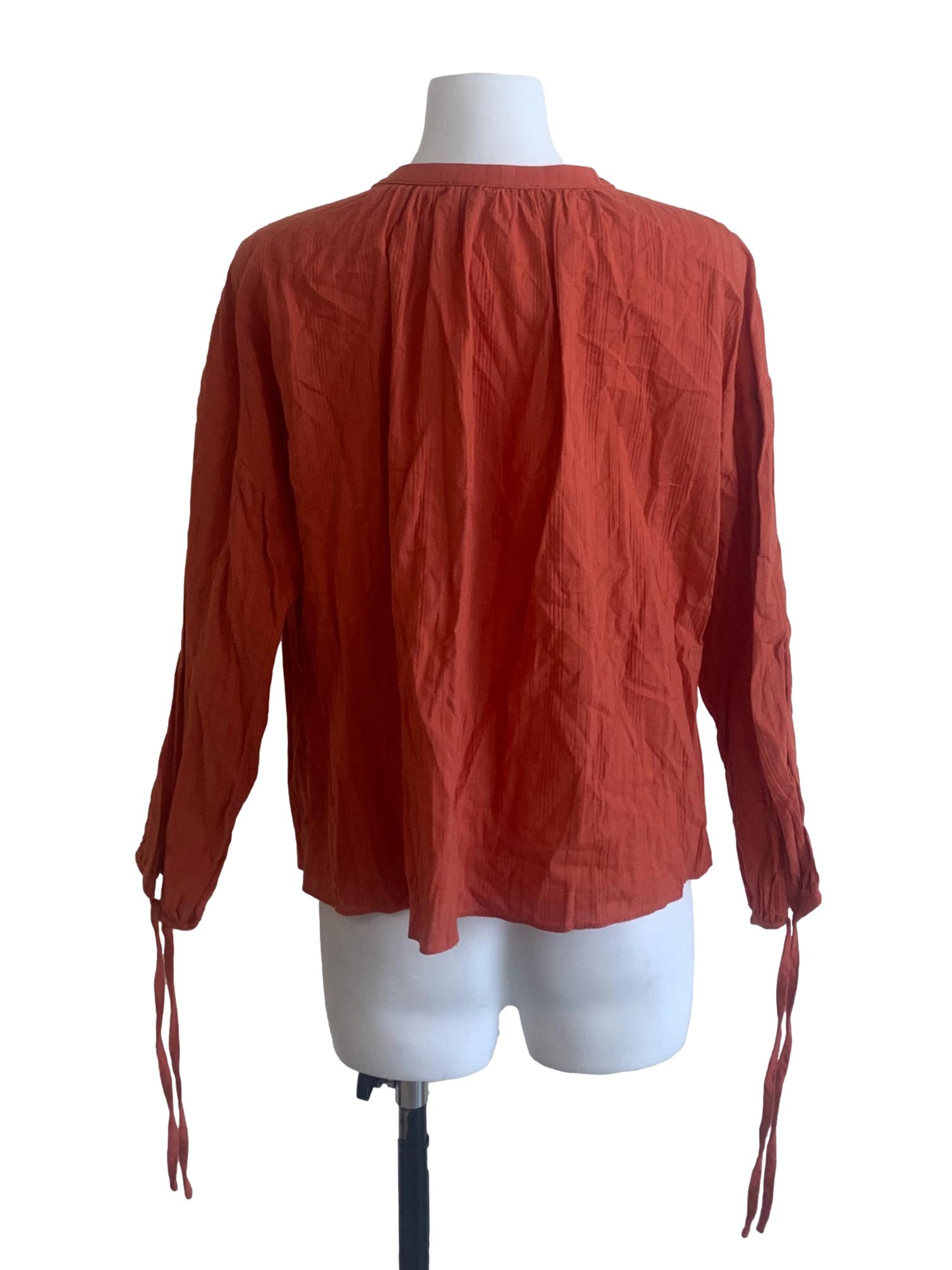 Tiger Orange Round Neck Top