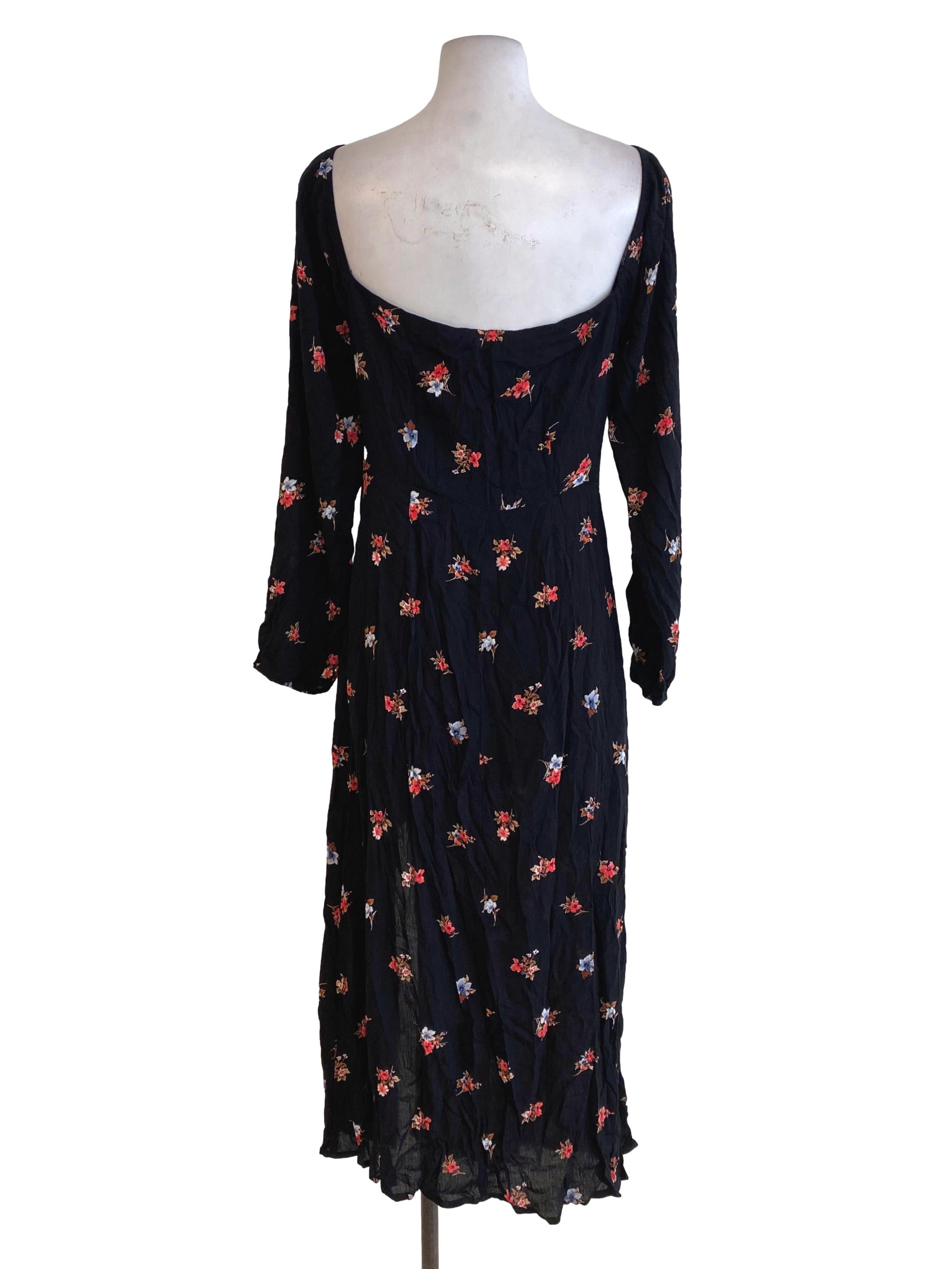 Black Floral Slip Dress