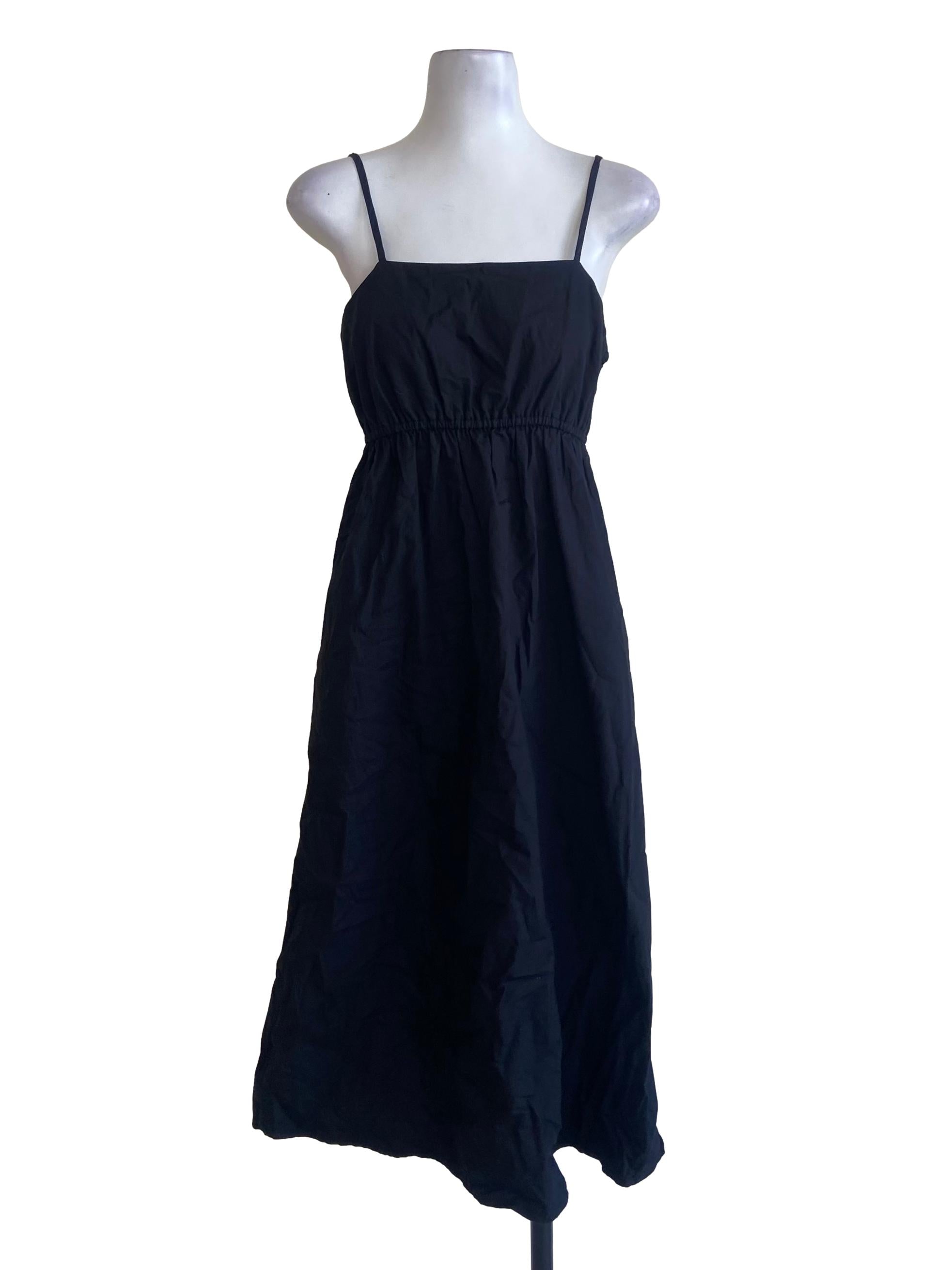 Black Spaghetti Strap Sun Dress