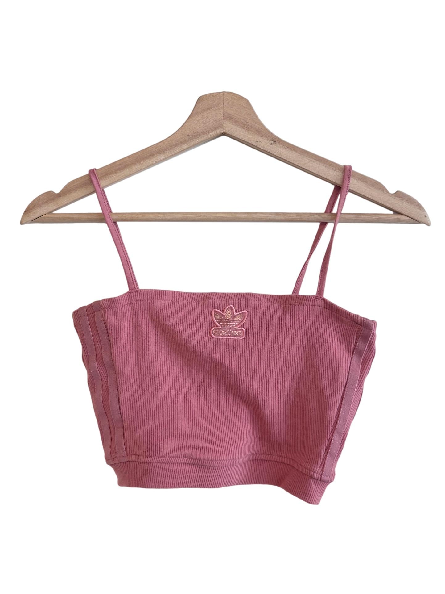 Pink Textured Crop Top