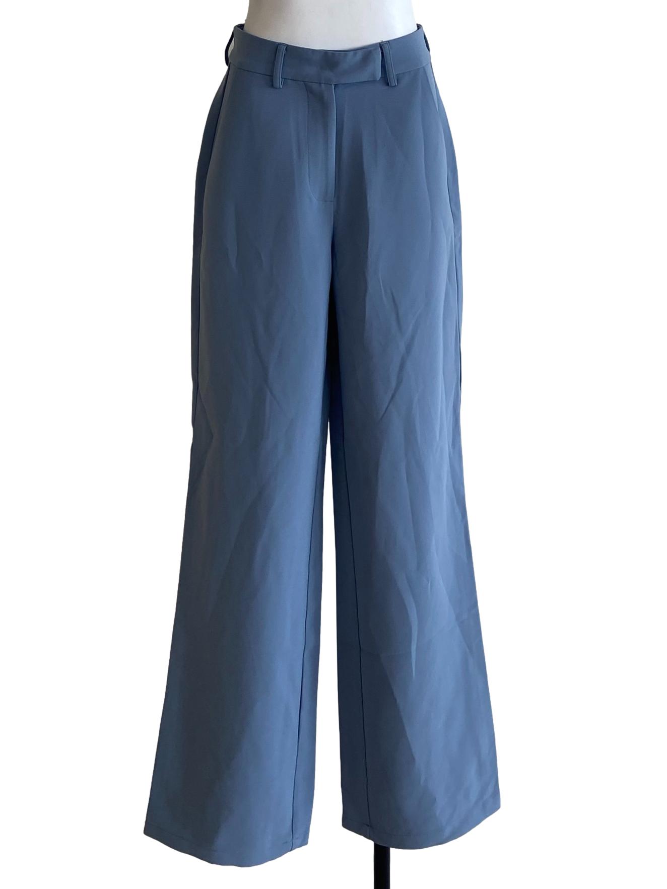 Stone Blue Twill Formal Pants