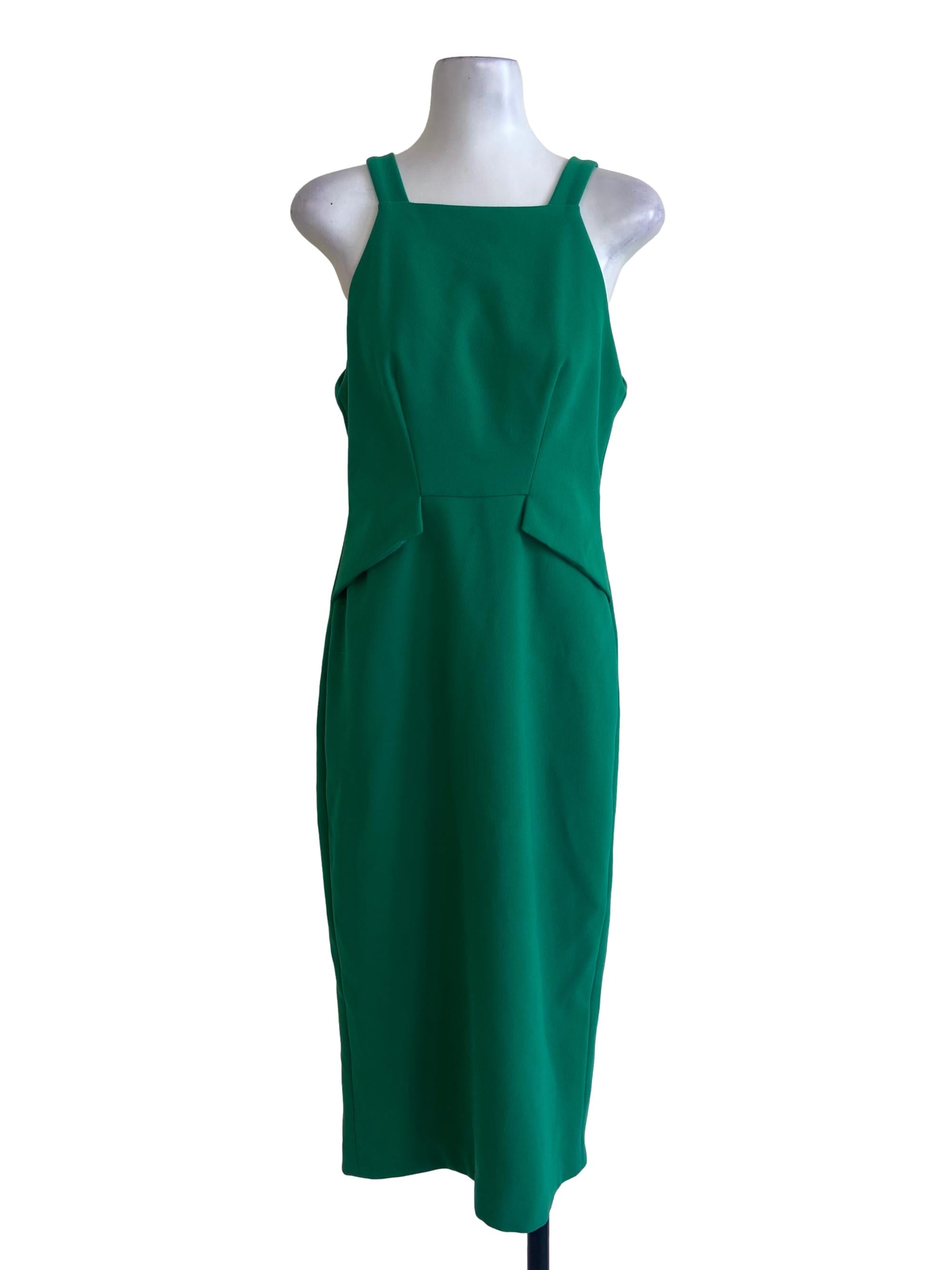Parakeet Green Sleeveless Slit Dress