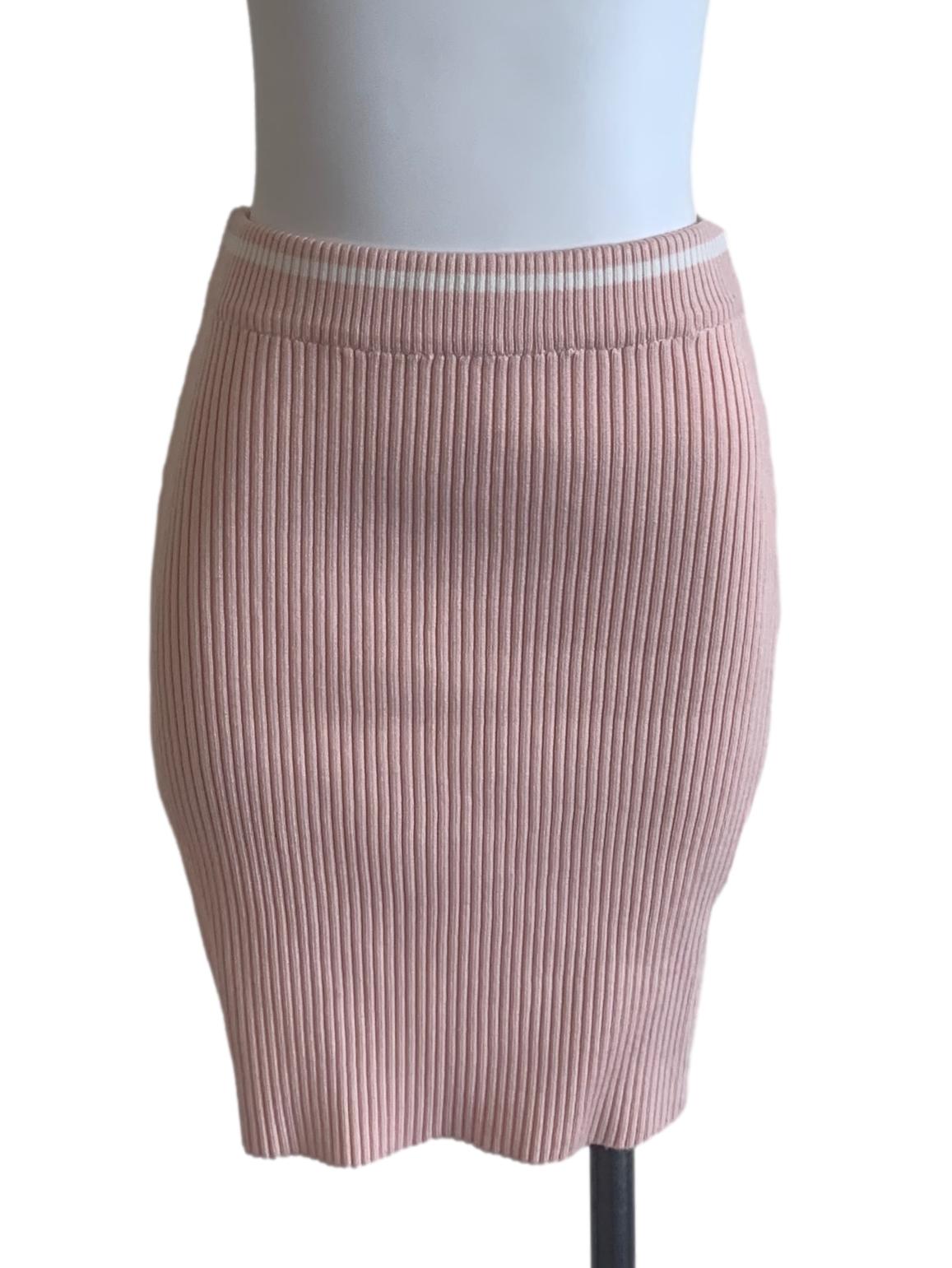 Flamingo Pink Knitted Skirt