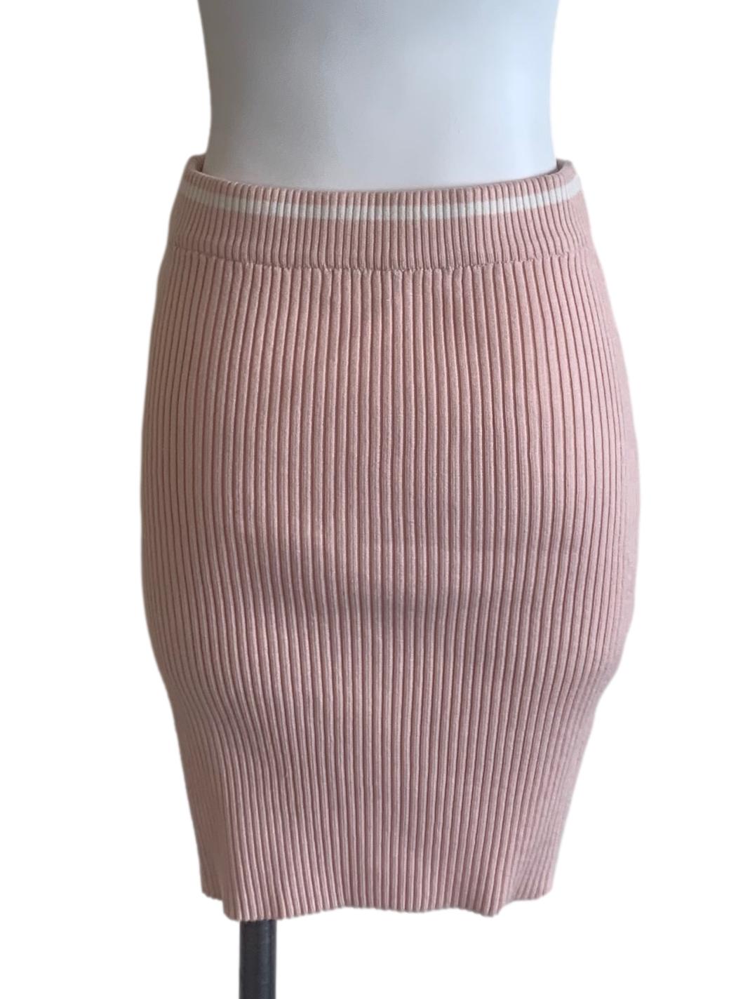 Flamingo Pink Knitted Skirt
