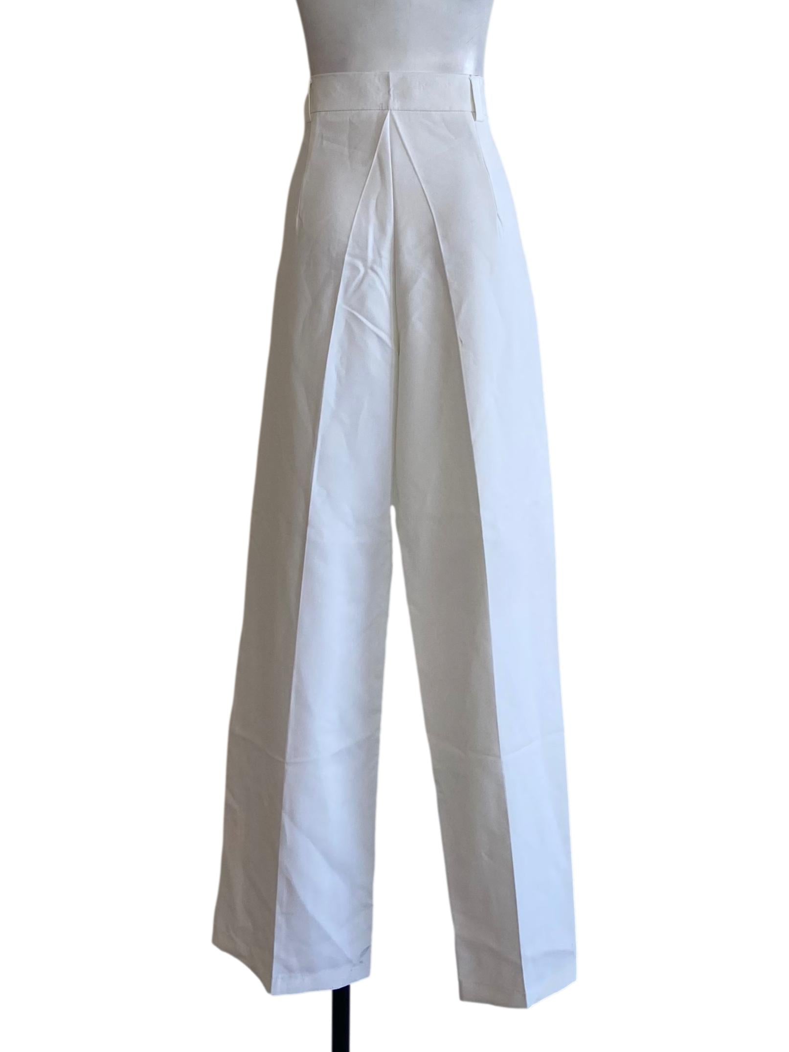 White Twill Formal Long Pants
