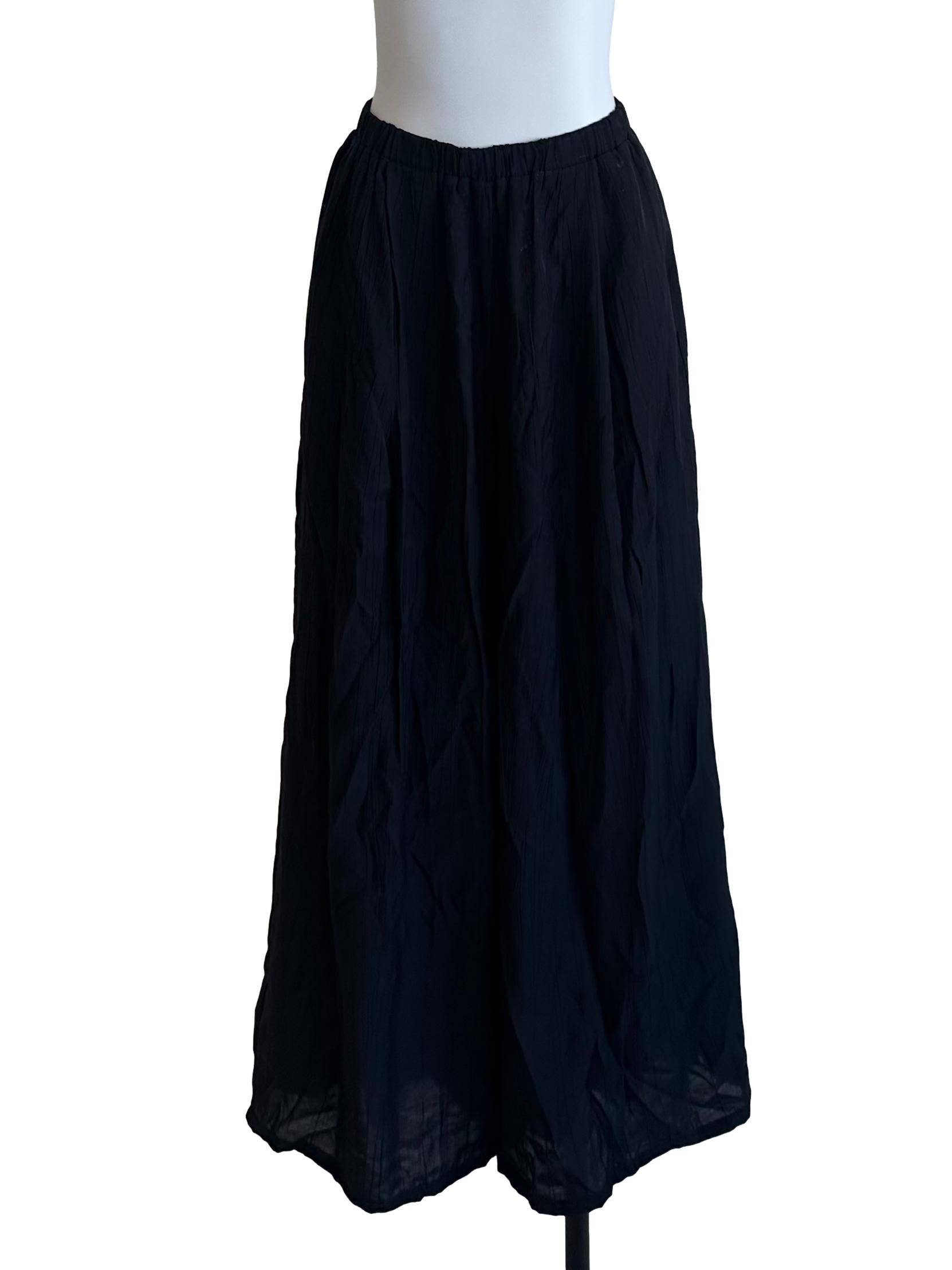 Raven Black Pleated Wide Leg Palazzo OSN