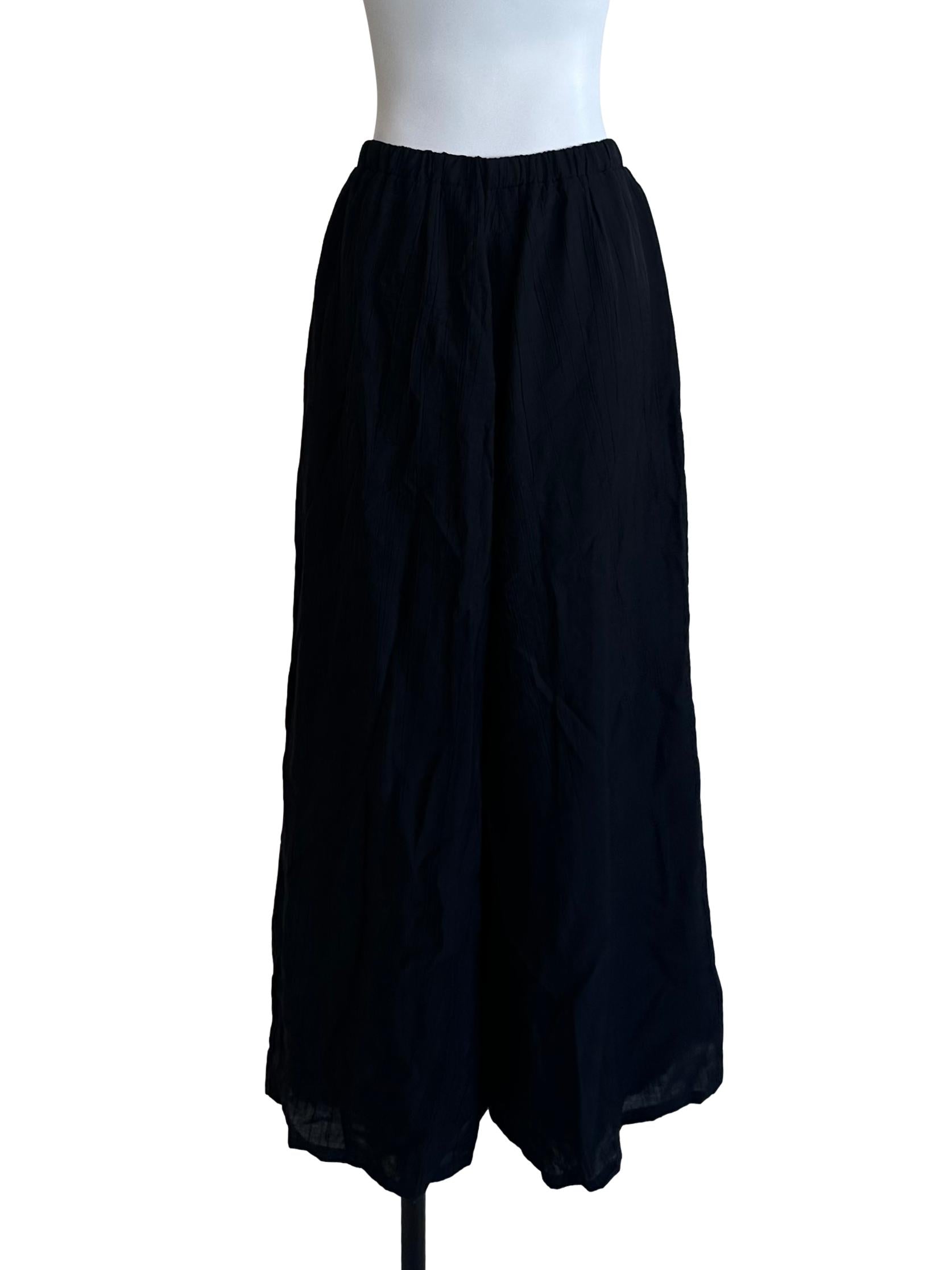 Raven Black Pleated Wide Leg Palazzo OSN