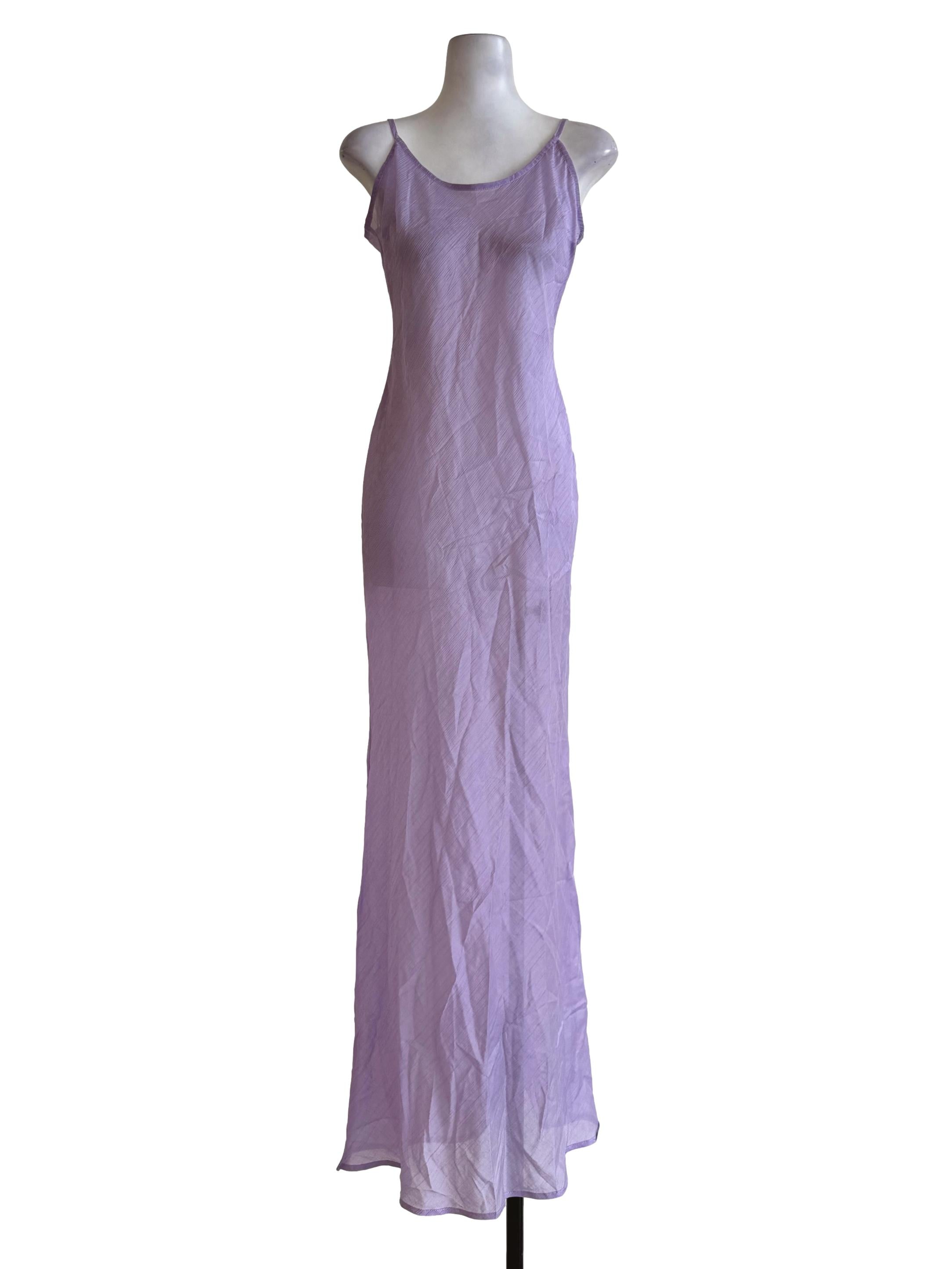 Textured Periwinkle Opaque Adjustable Strap Dress