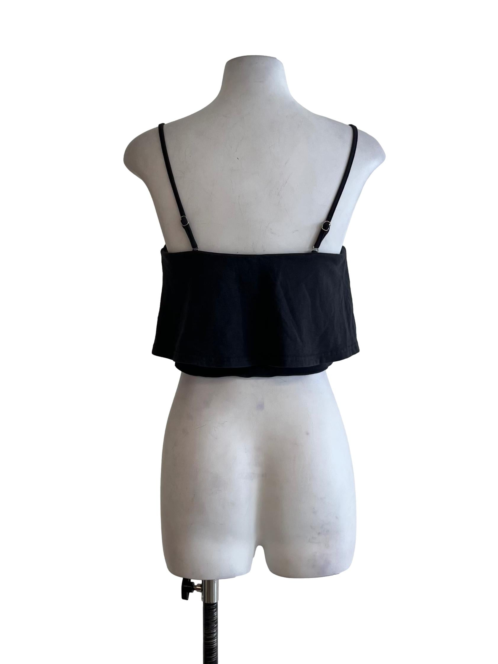 Stone Grey Spaghetti Strap Cropped Top