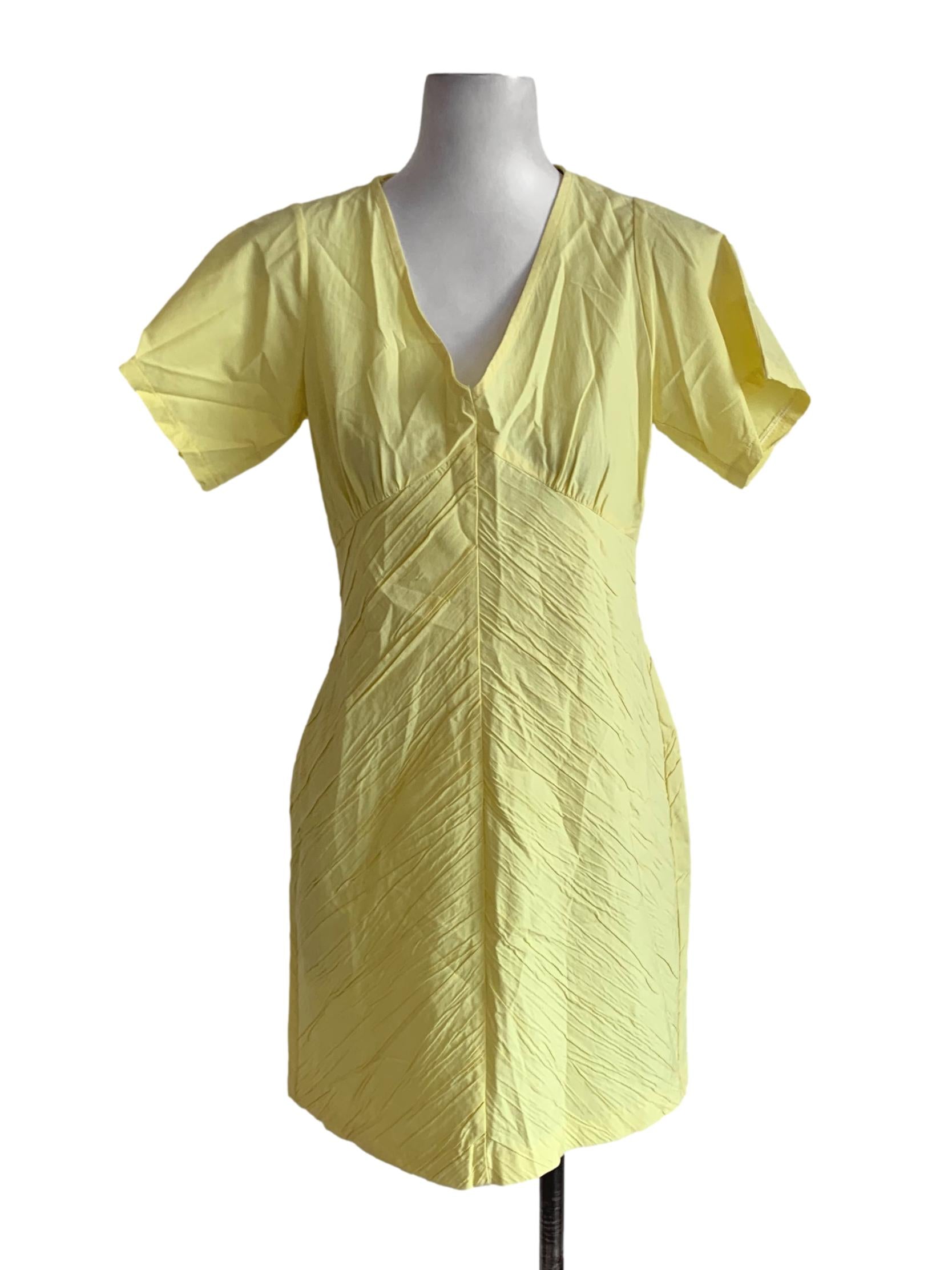 Blonde V-Neckline Empire Dress