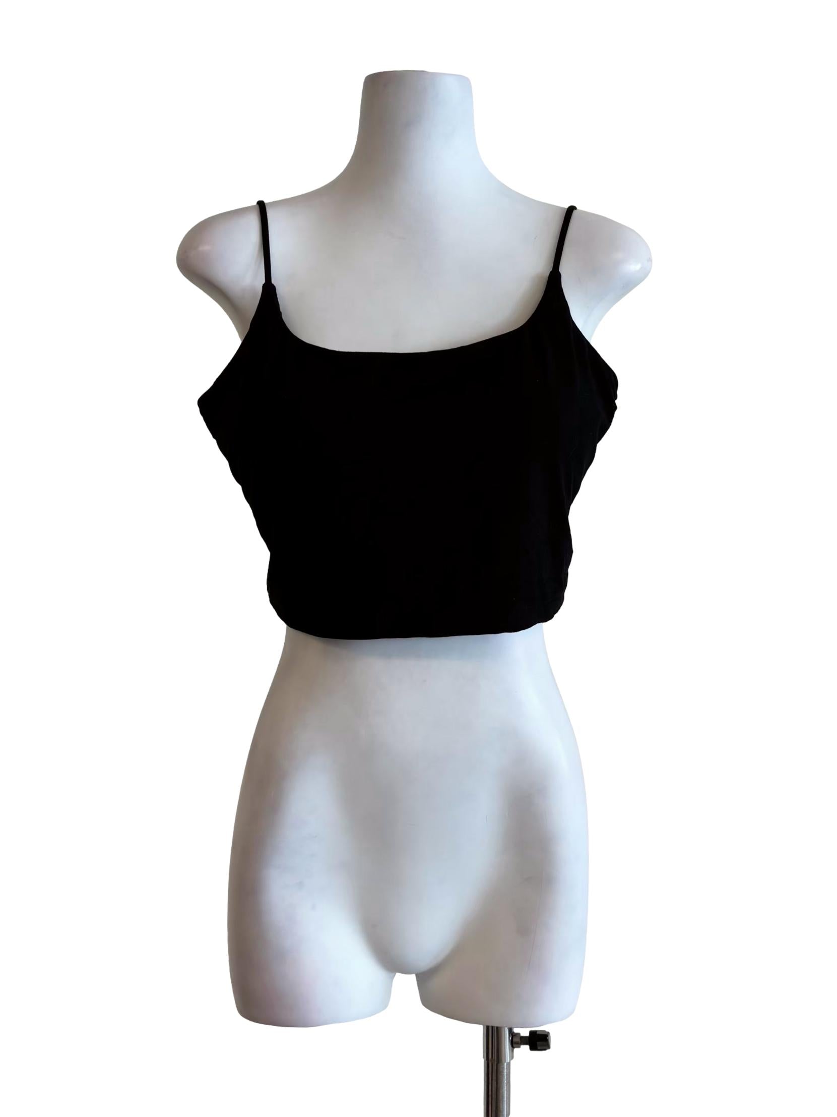Rich Black Spaghetti Strap Camisole