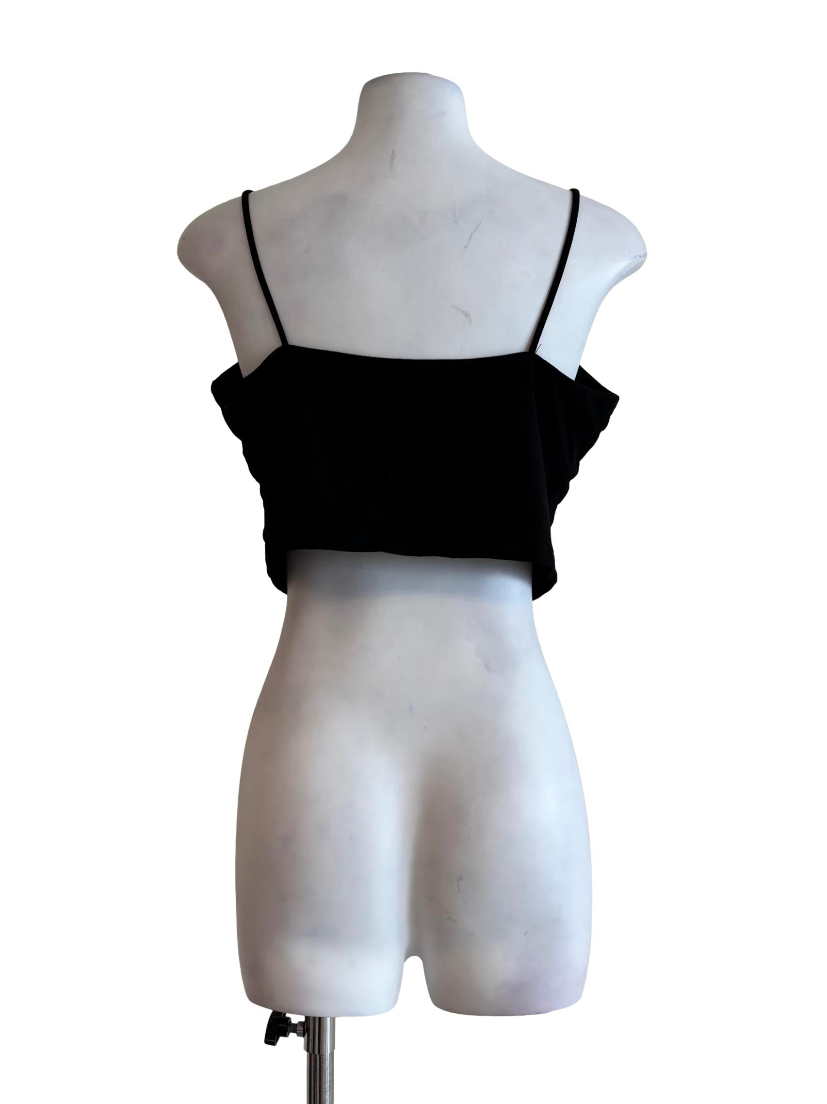 Rich Black Spaghetti Strap Camisole